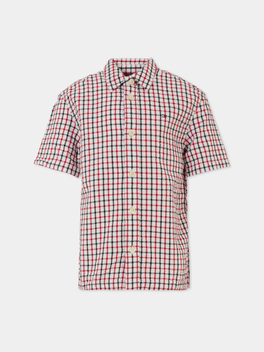 Camicia multicolor per bambino con bandierina,Tommy Hilfiger Junior,KB0KB09558 0LY