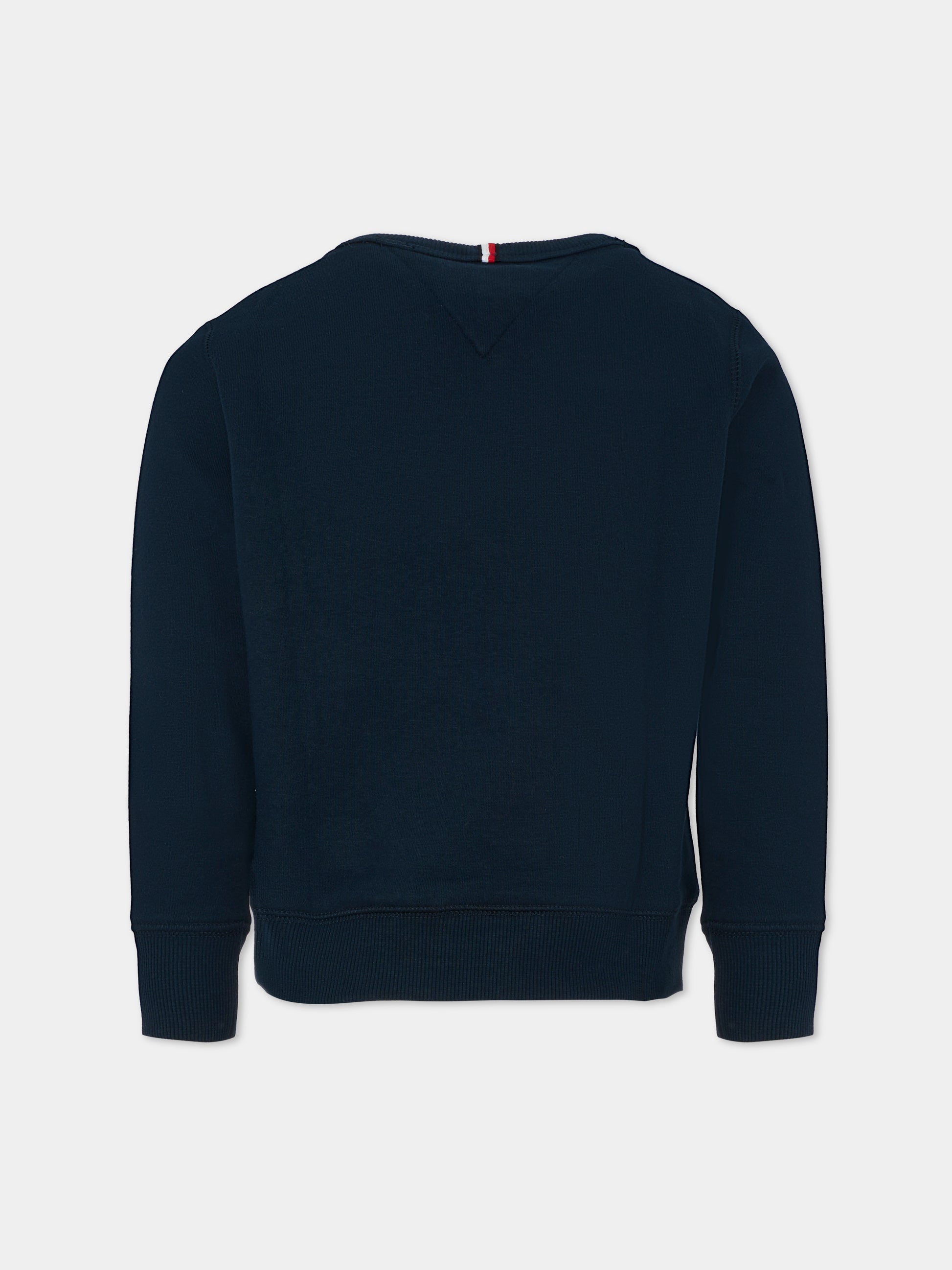 Felpa blu per bambino con logo,Tommy Hilfiger Junior,KB0KB09569 C1G