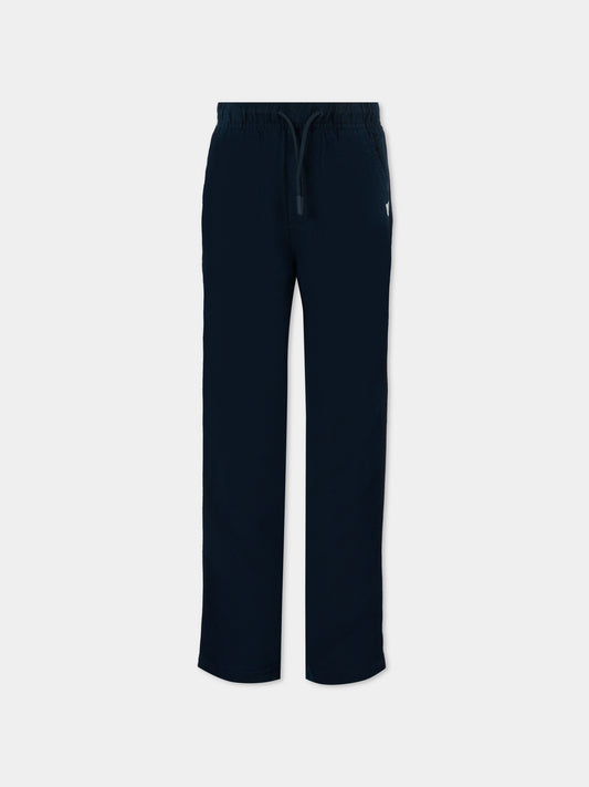 Pantaloni blu per bambino con bandierina,Tommy Hilfiger Junior,KB0KB09640 C1G