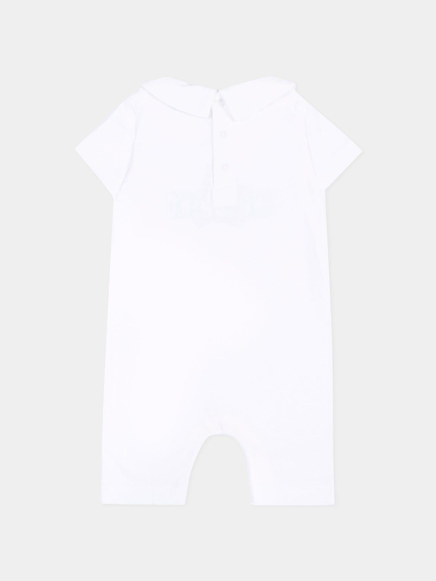 Tutina bianca Moschino per neonati logo,Moschino Kids,MNY03Y LAA03 10101