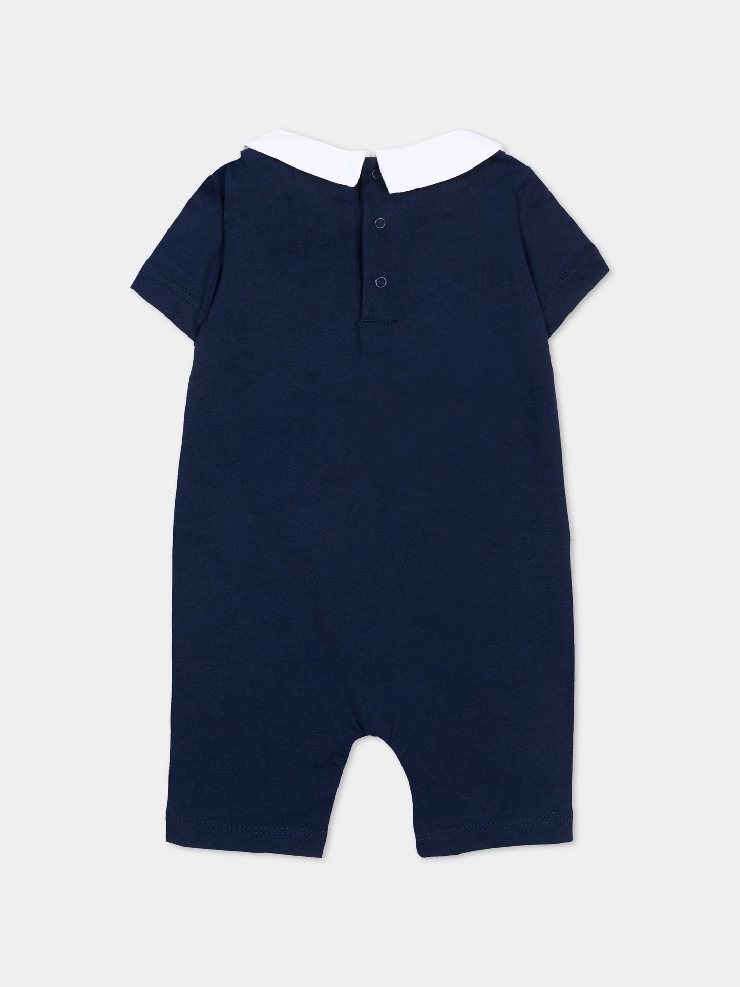 Tutina blu Moschino per neonati con teddy,Moschino Kids,MNY03Y LAA03 40016