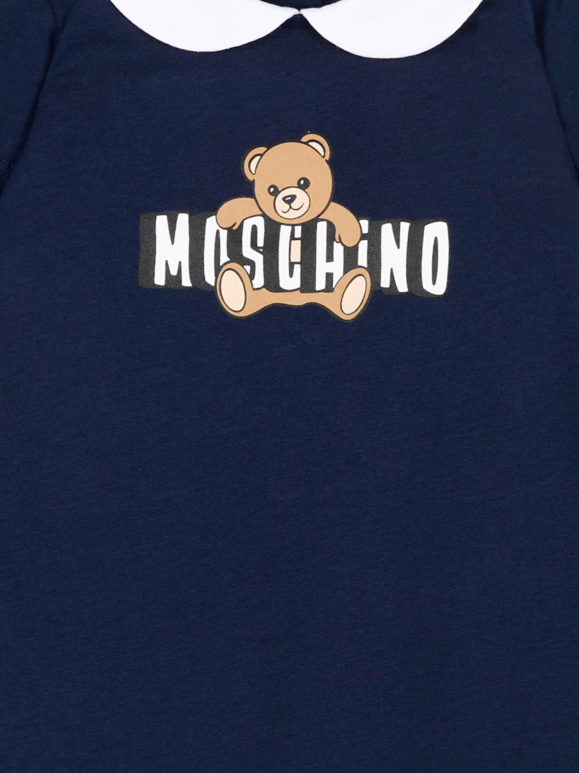 Tutina blu Moschino per neonati con teddy,Moschino Kids,MNY03Y LAA03 40016