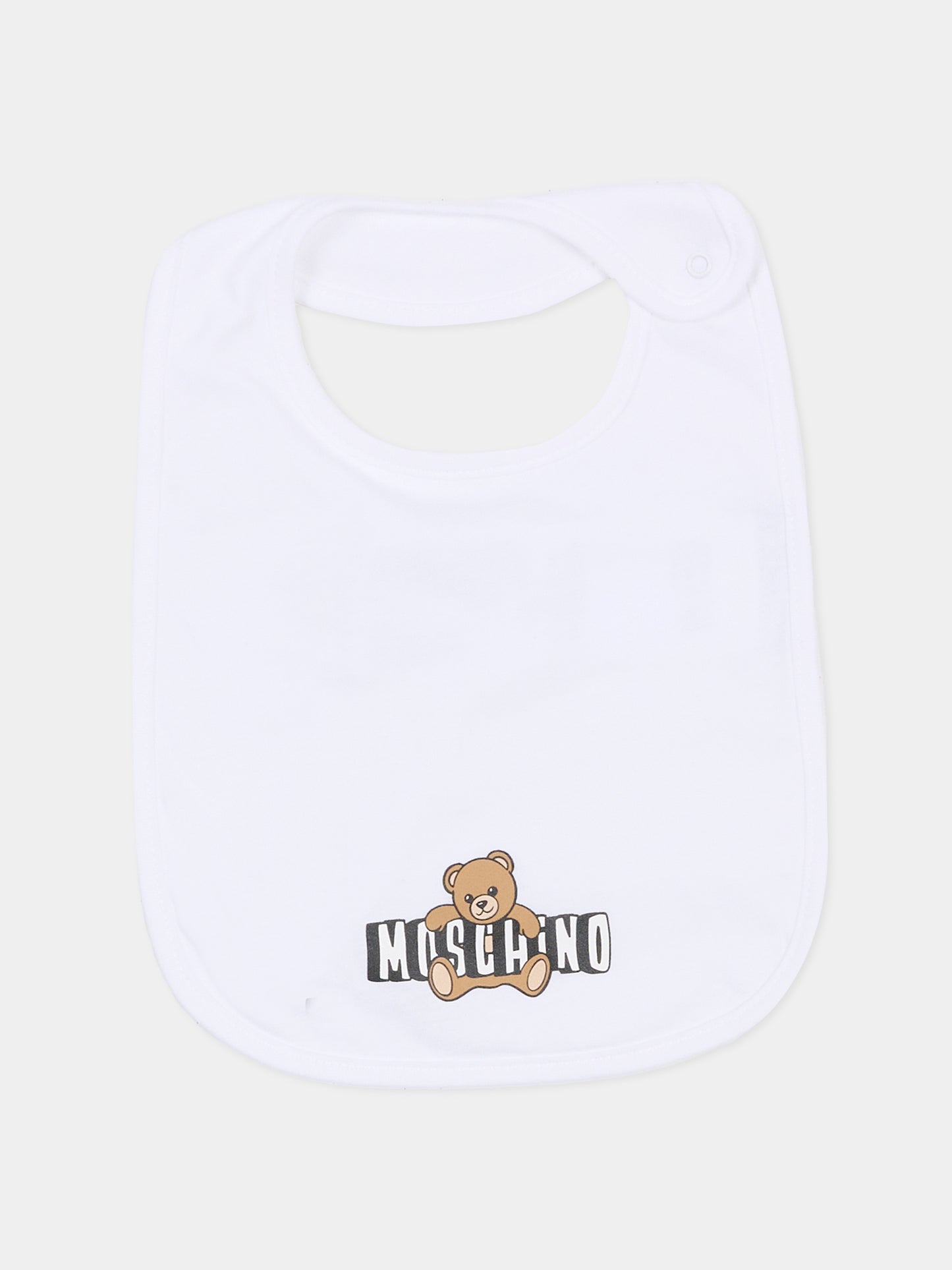 Set tutine bianco per neonati con Teddy Bear,Moschino Kids,MOY03I LCA19 10101