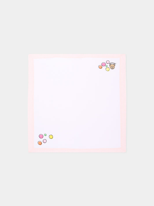 Coperta rosa per neonata con Teddy Bear,Moschino Kids,MUB00L LZE10 82543