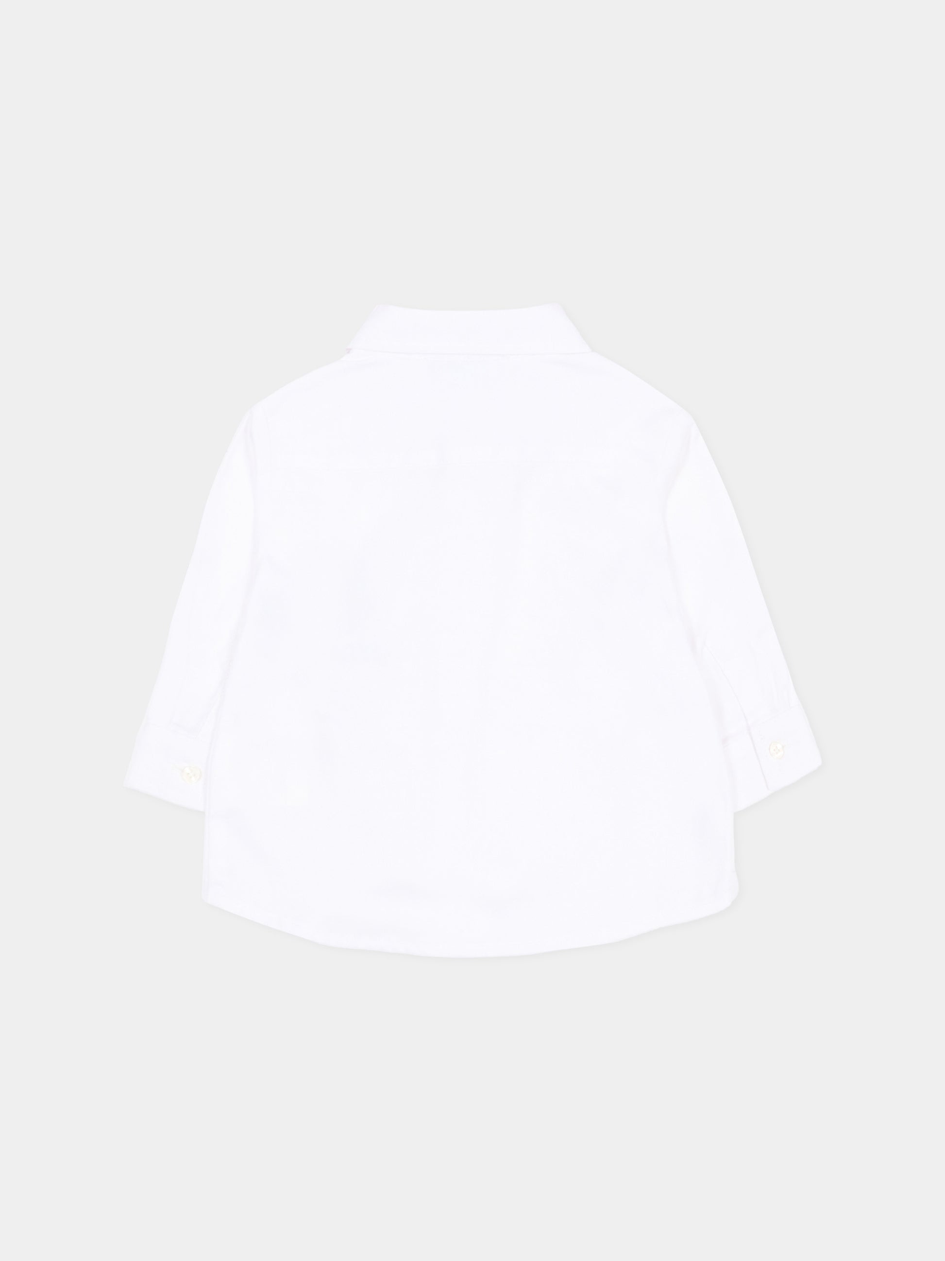 Camicia bianca per neonato con Teddy Bear,Moschino Kids,MUC01N LNE06 10101