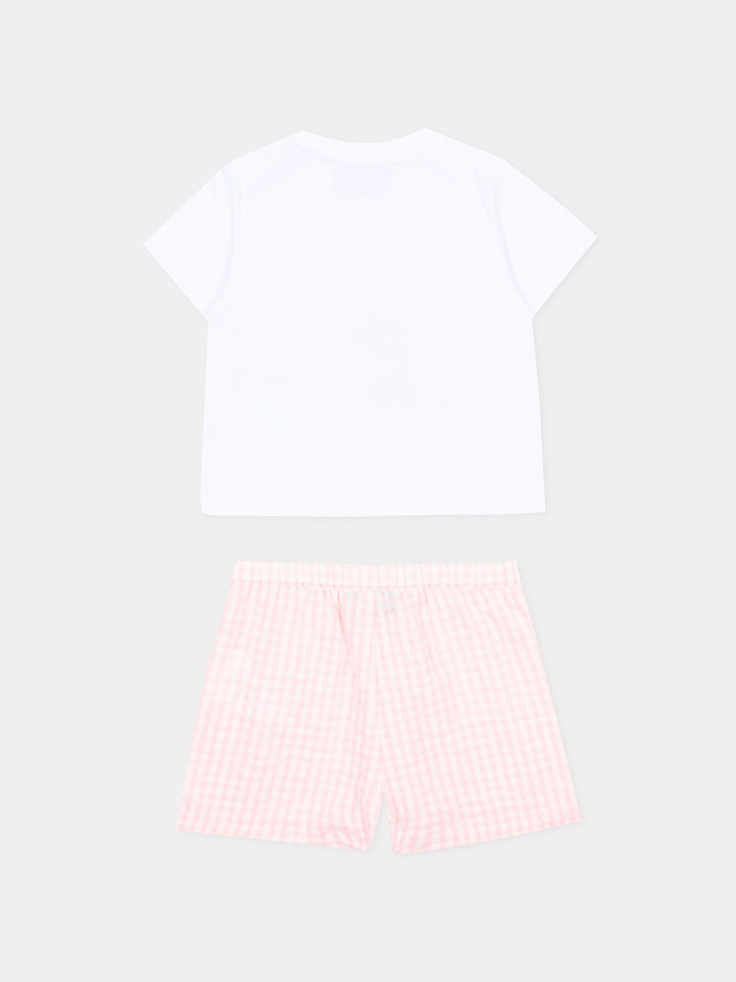 Completo sportivo rosa per neonata Teddy Bear,Moschino Kids,MUG01S LZE10 82543