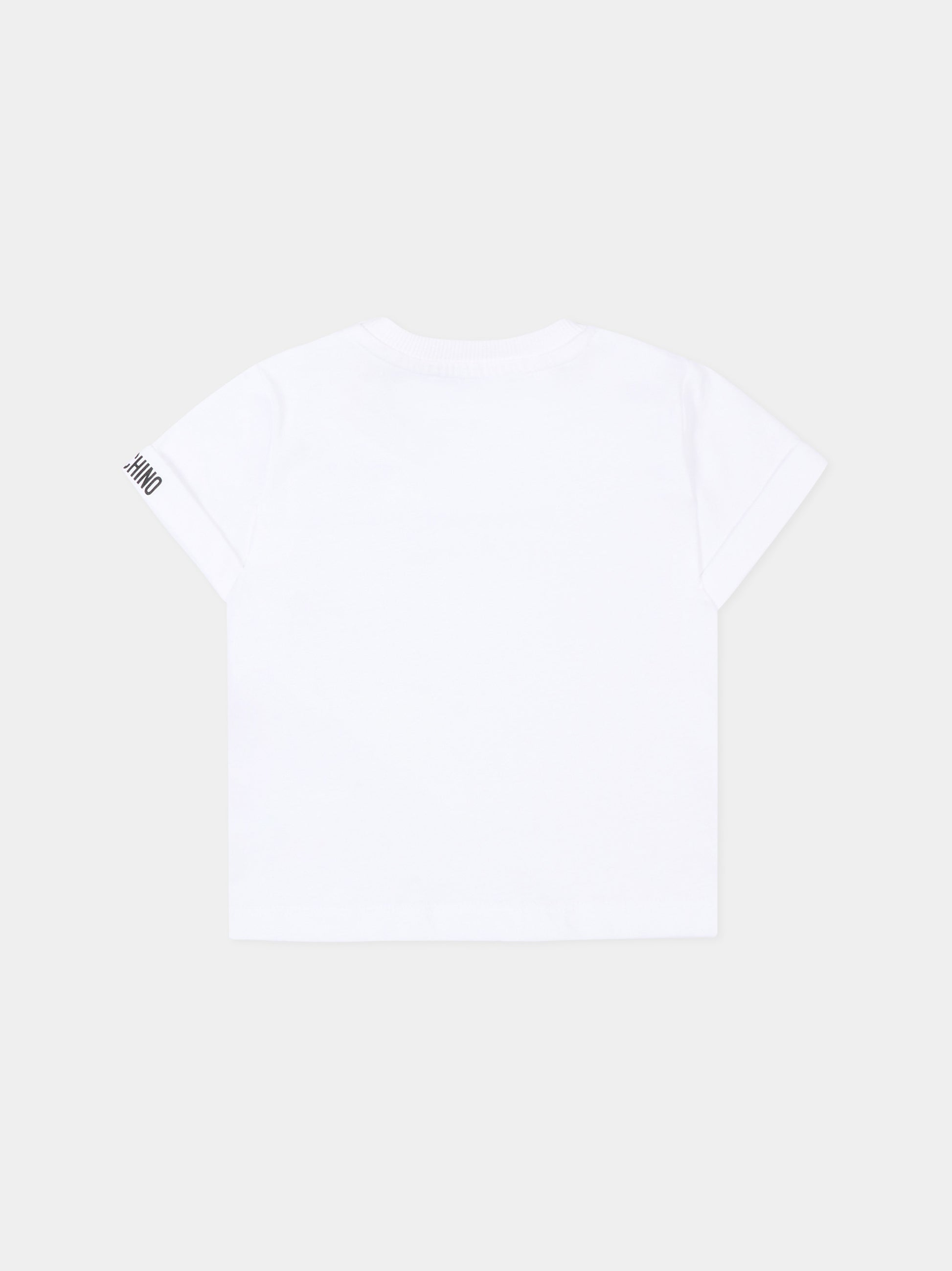 Salopette verde per neonato con Teddy Bear,Moschino Kids,MUG01T LCA19 83698