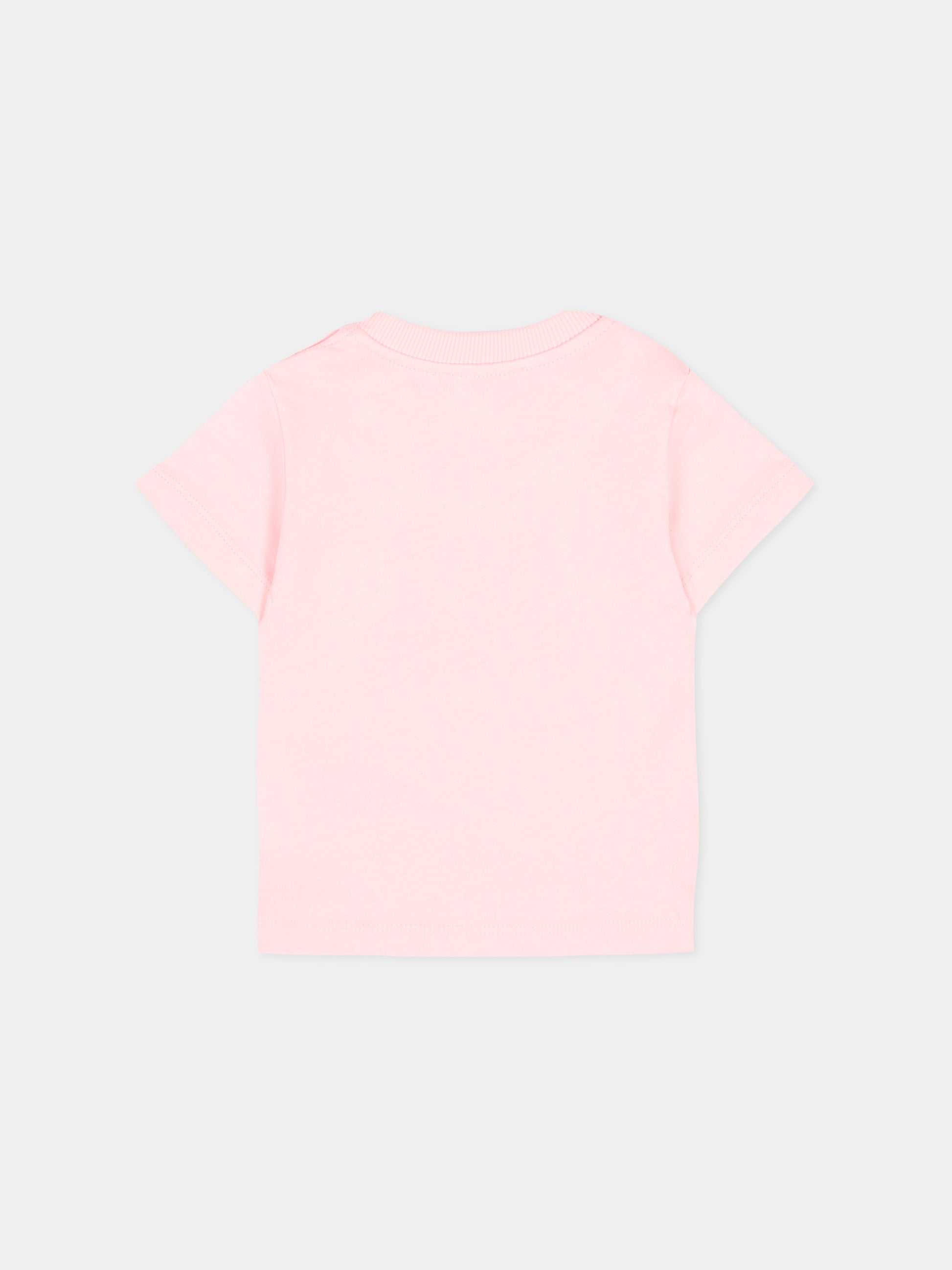 T-Shirt rosa per neonata con Teddy Bear,Moschino Kids,MUM04K LAA17 50209