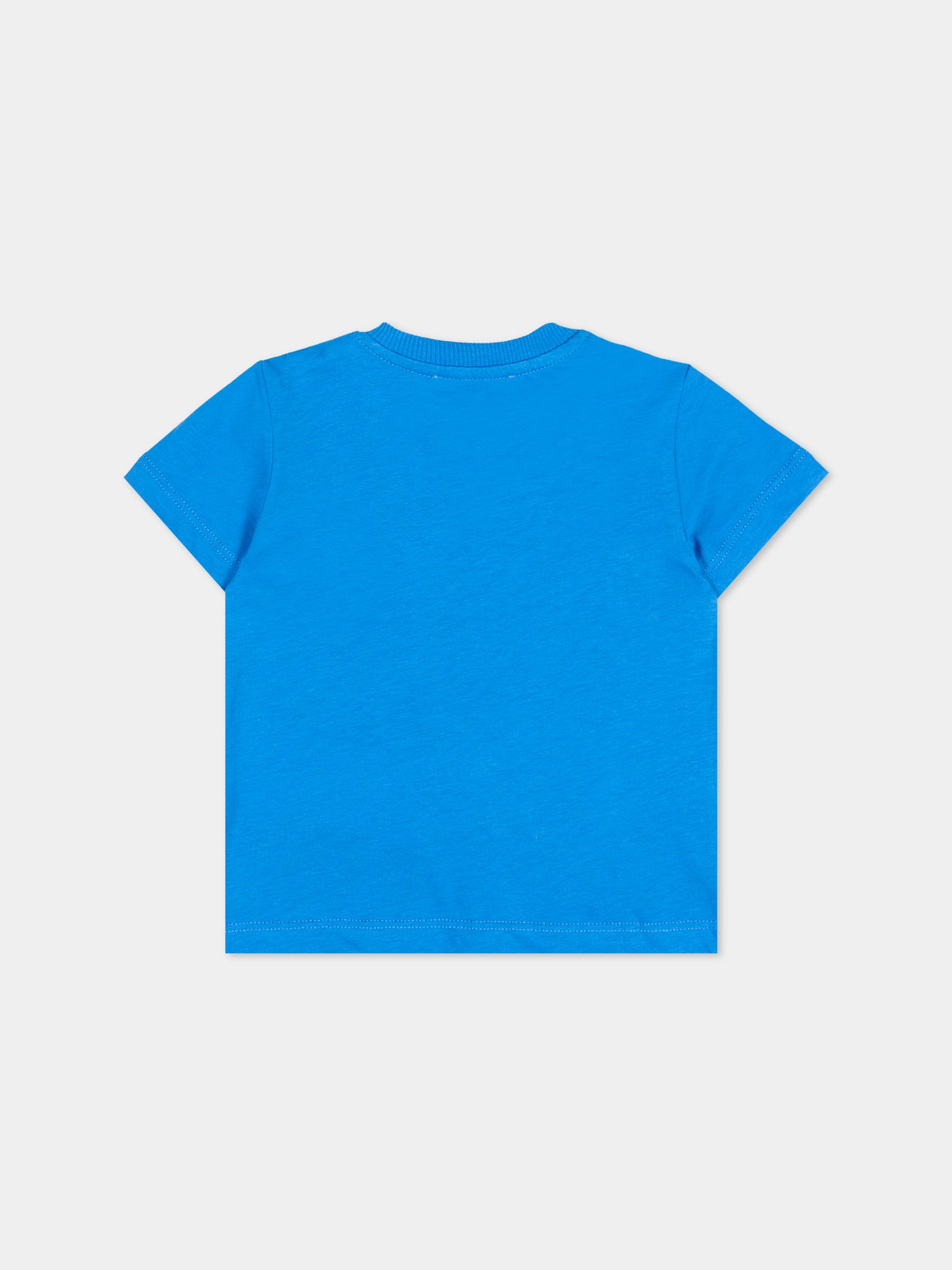 T-Shirt blu per neonati con Teddy Bear,Moschino Kids,MUM04P LAA03 40630