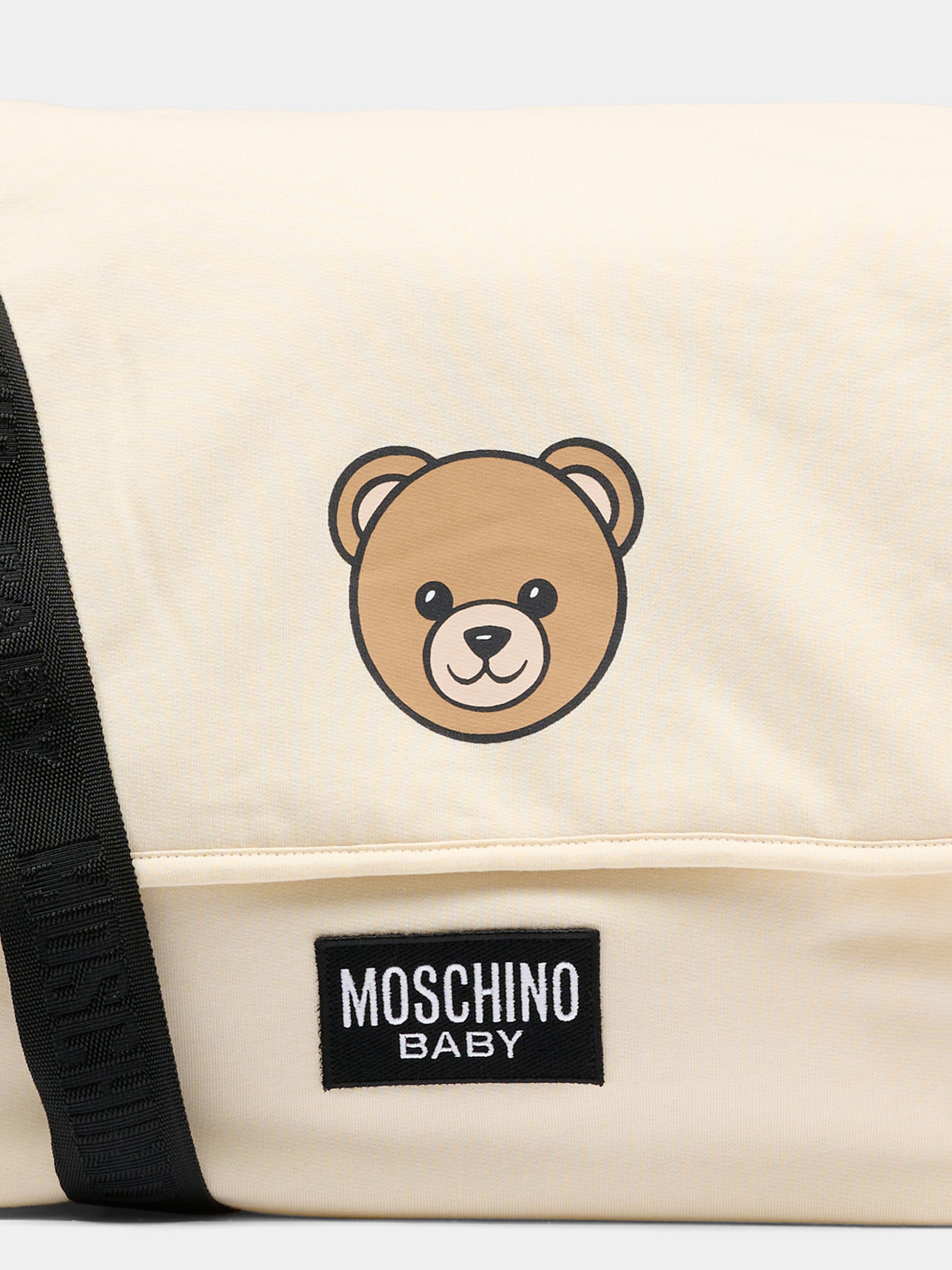 Borsa mamma beige per neonati con Teddy Bear e logo,Moschino Kids,MUX05V LCA19 20404