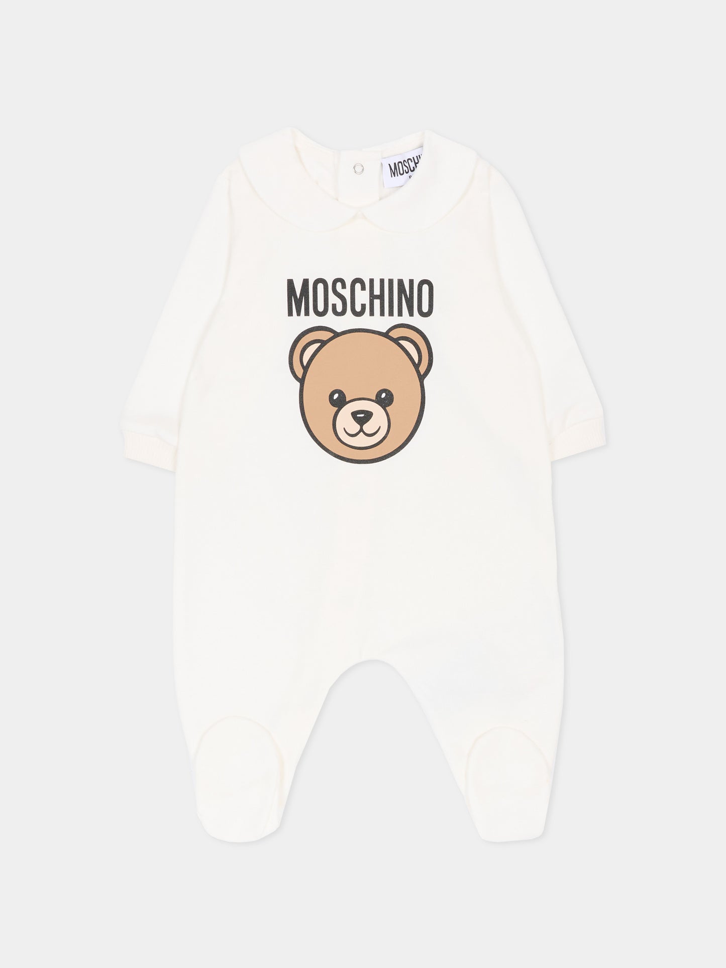 Tutina avorio per neonati con Teddy Bear,Moschino Kids,MUY098 LCA19 10063