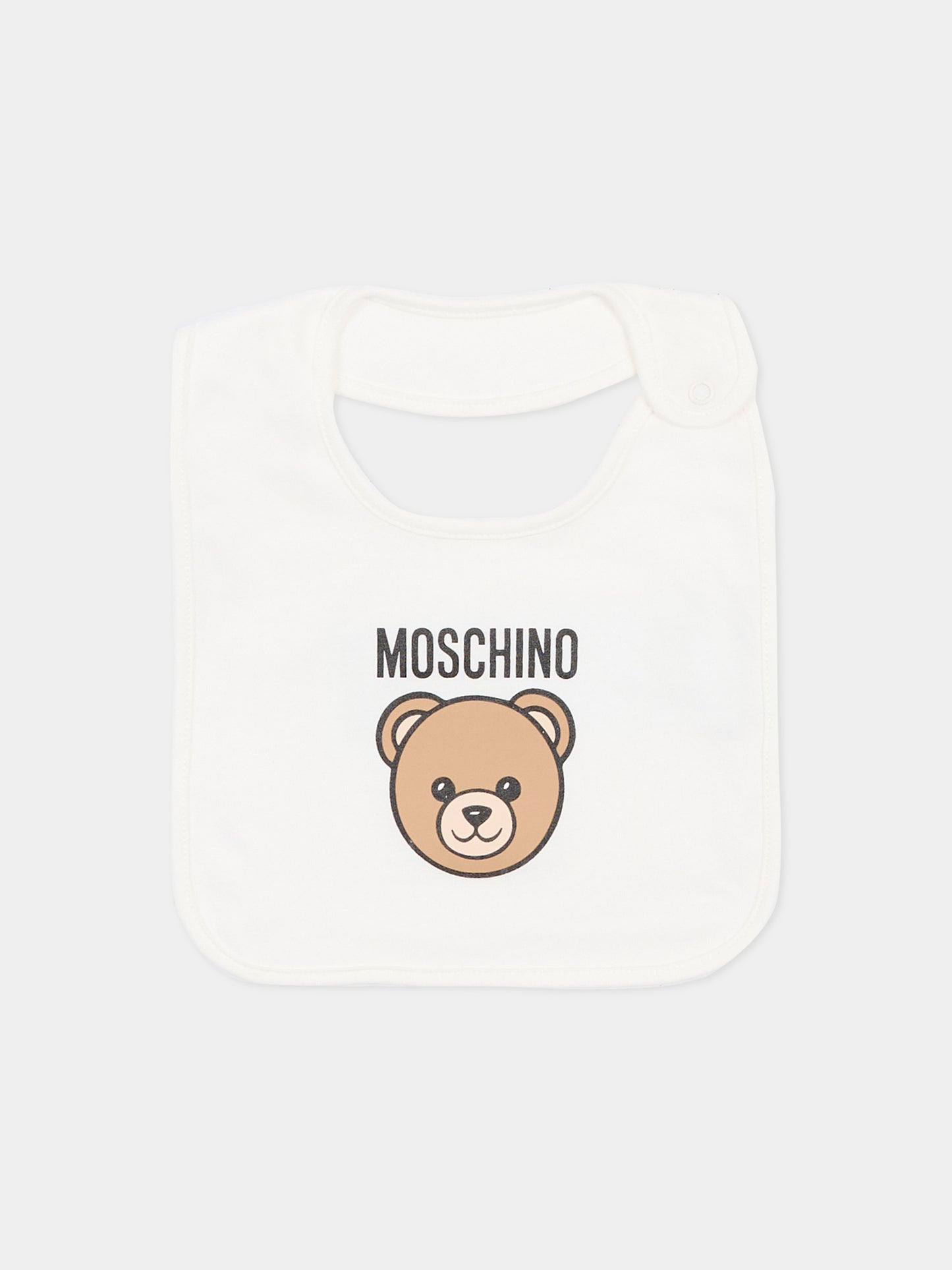 Set accessori avorio per neonati con Teddy Bear,Moschino Kids,MUY099 LCA19 10063