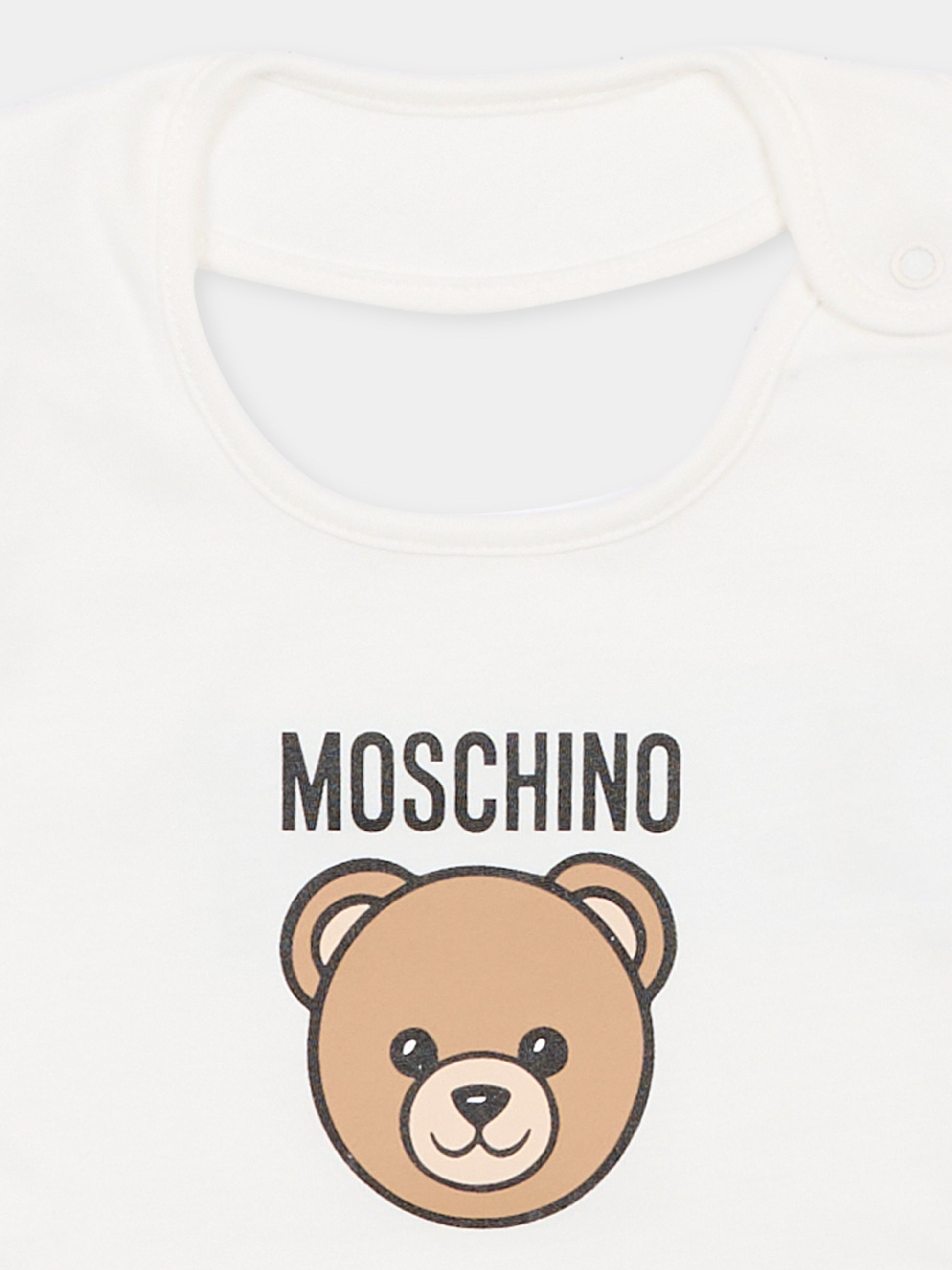 Set accessori avorio per neonati con Teddy Bear,Moschino Kids,MUY099 LCA19 10063