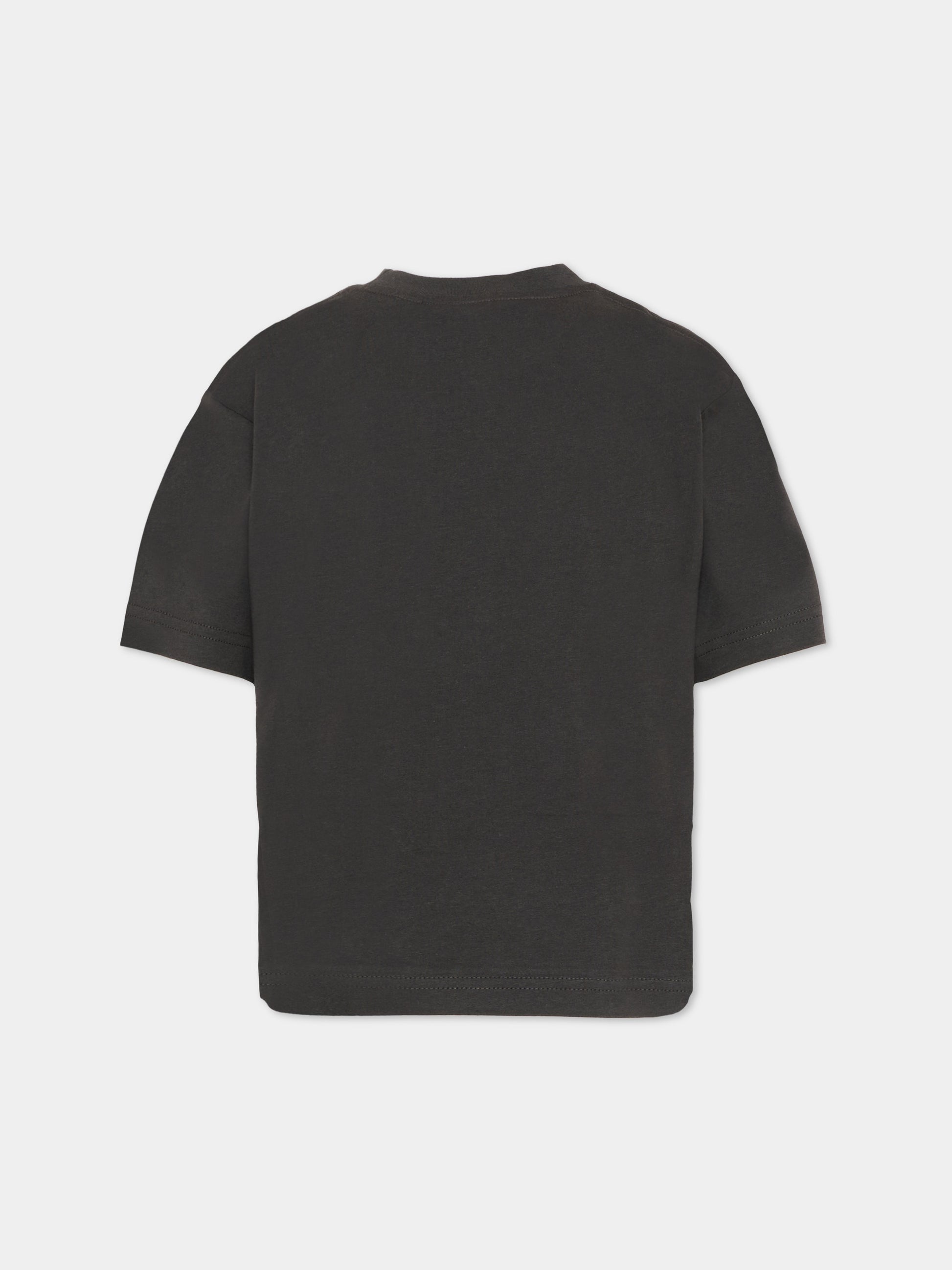 T-shirt grigia per bambino con stampa logo,Timberland,T60794 066