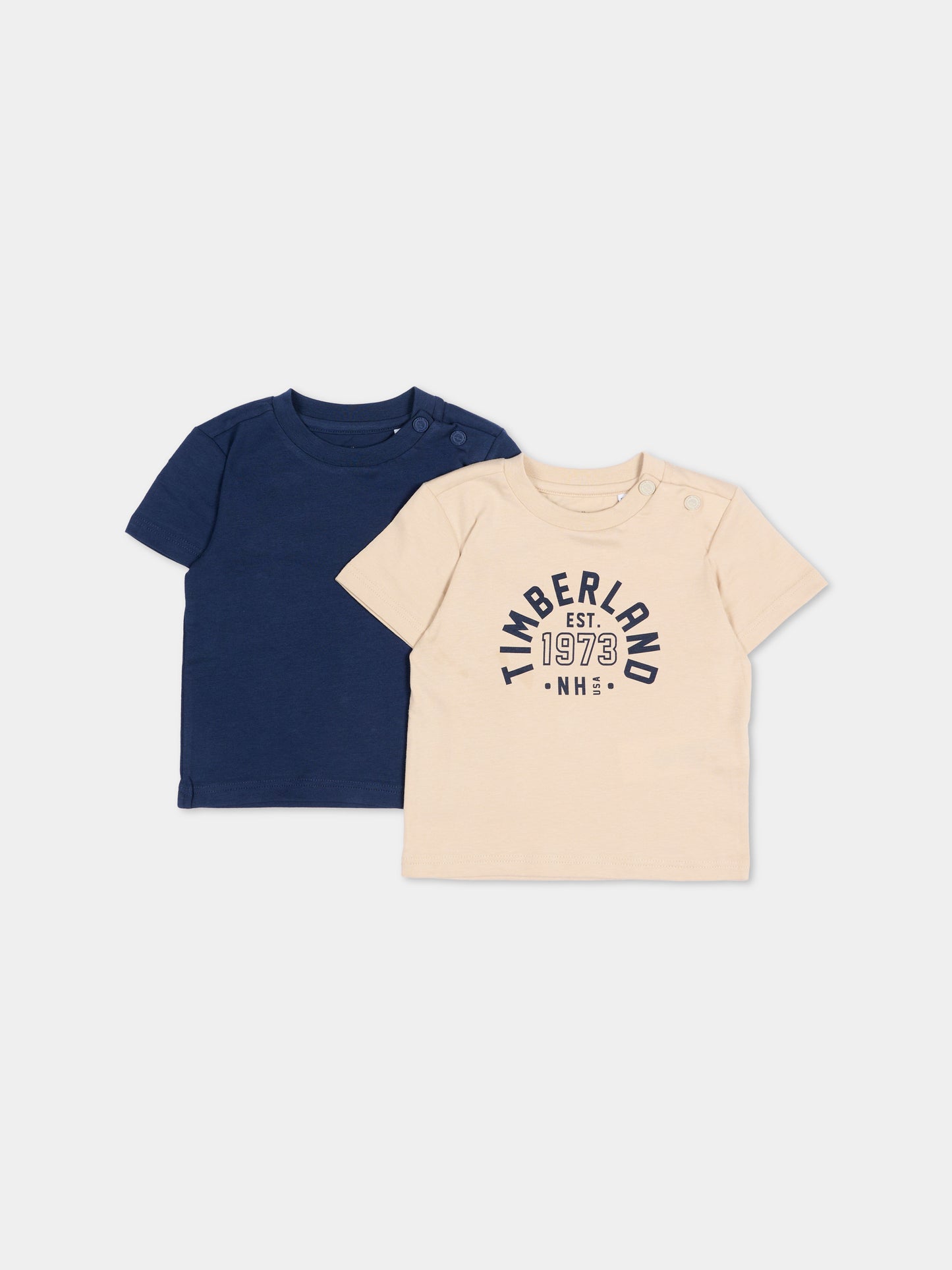 T-Shirt multicolor per neonato con logo,Timberland,T60856 805