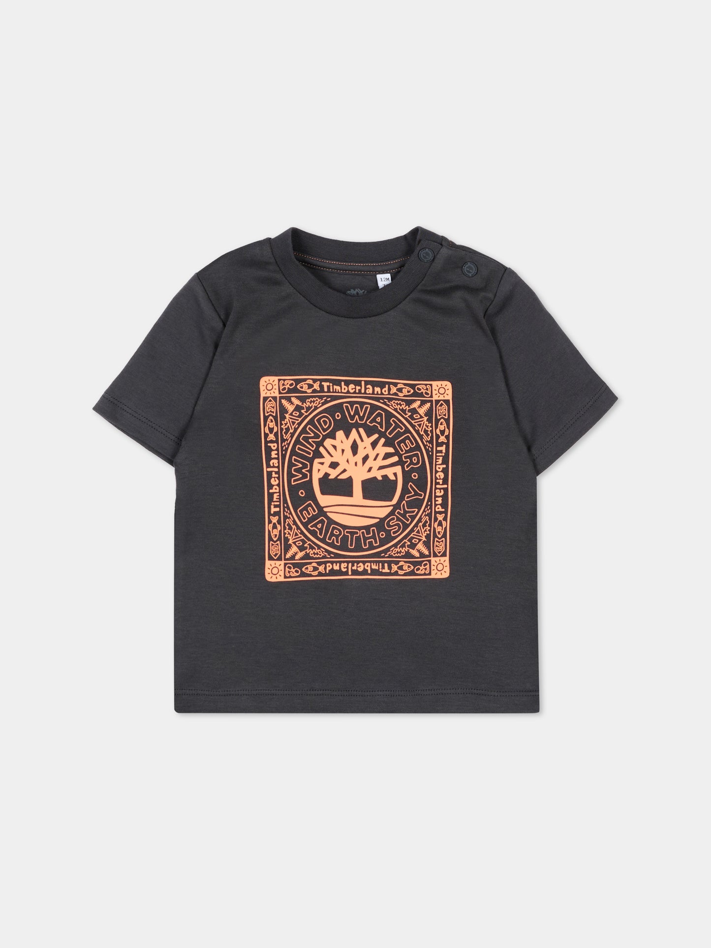 Completo sportivo avorio per neonato con logo,Timberland,T60889 127