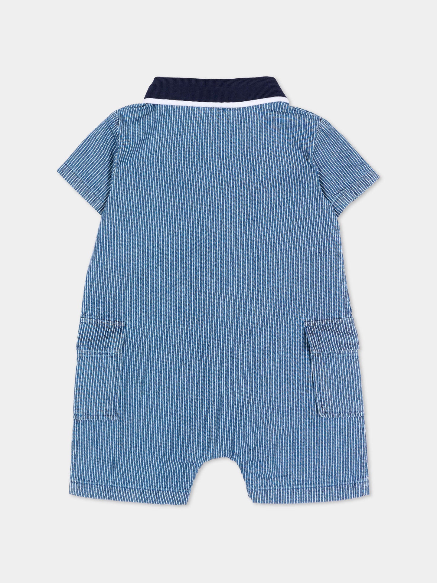 Pagliaccetto blu per neonato a righe,Timberland,T60891 V21