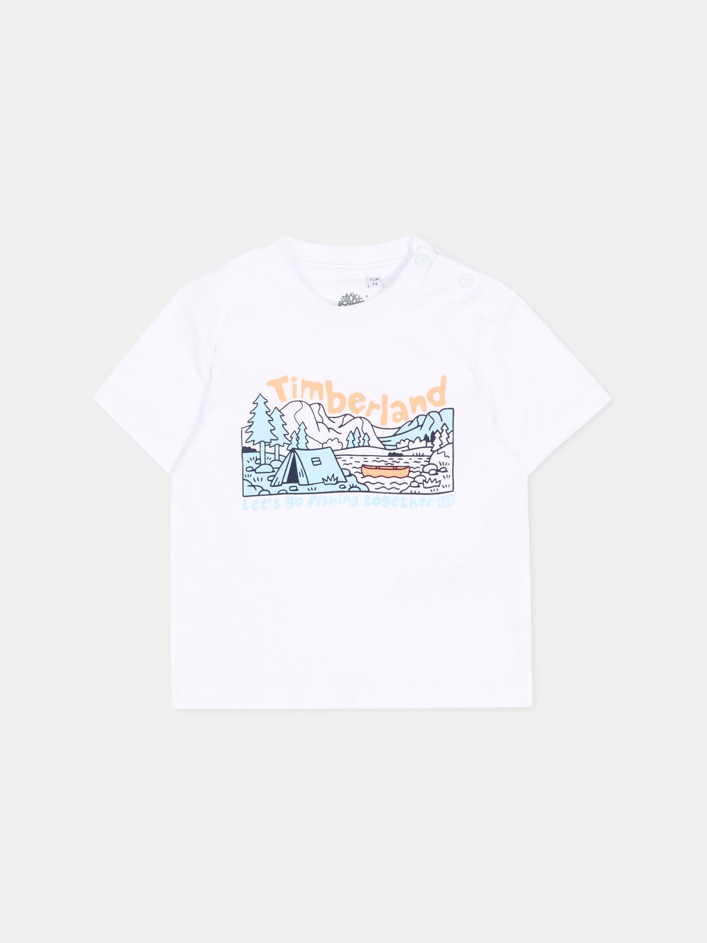 Completo sportivo blu per neonato con logo,Timberland,T60884 85T