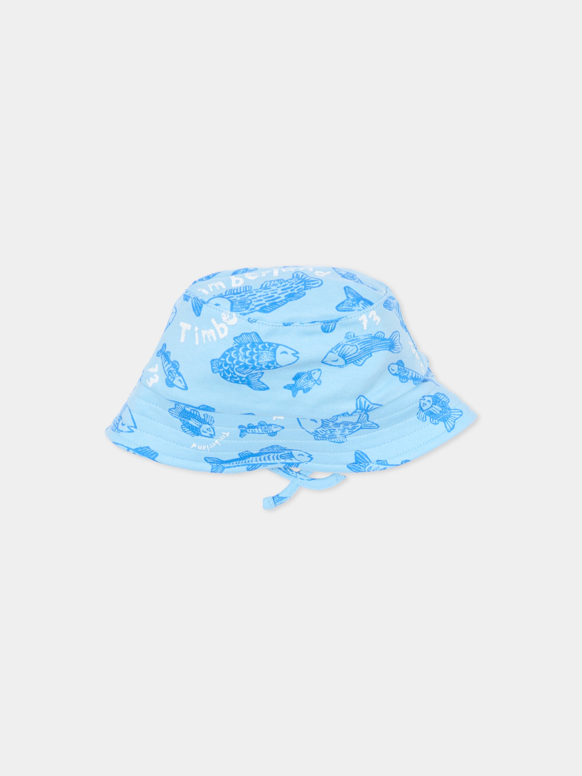 Cloche celeste per neonato con stampa pesce,Timberland,T60905 79H
