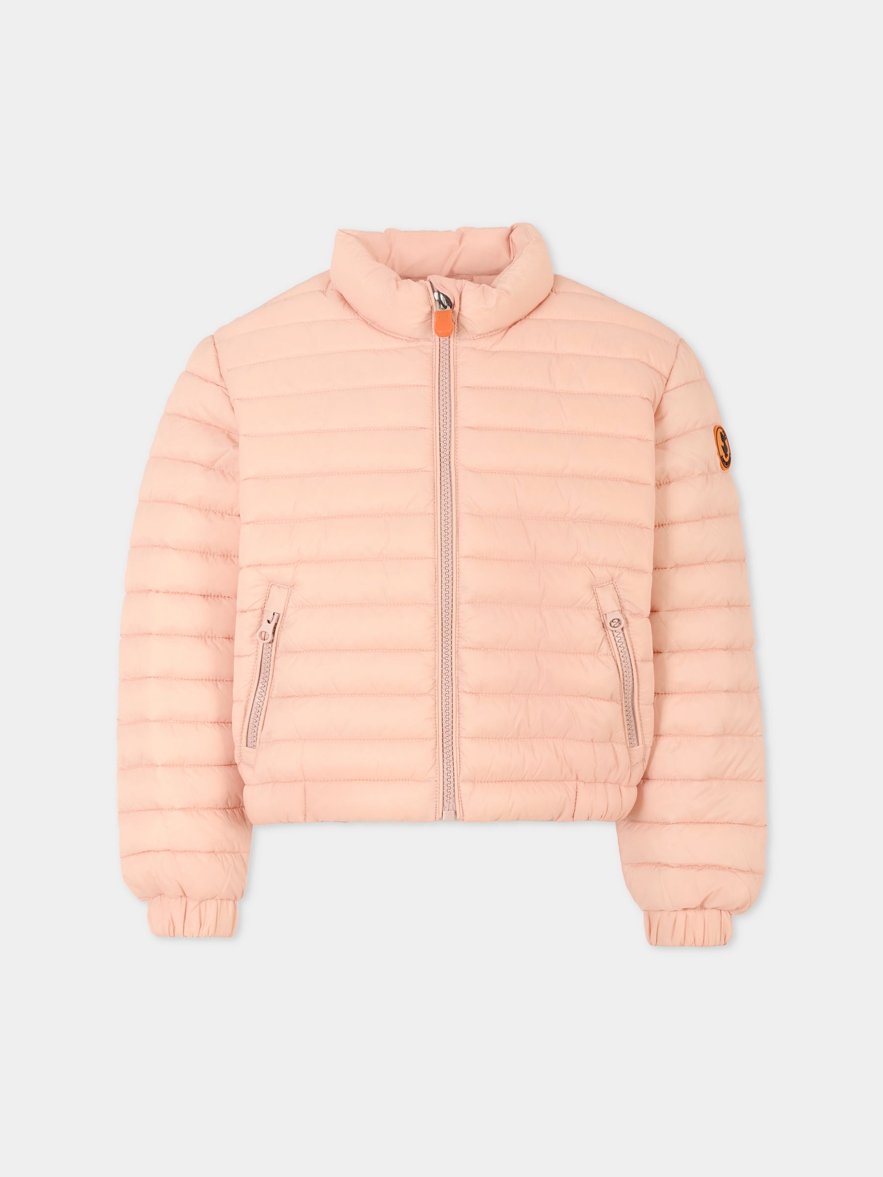 Piumino rosa Giga per bambina con logo,Save The Duck Kids,J31151G GIGA20 80007