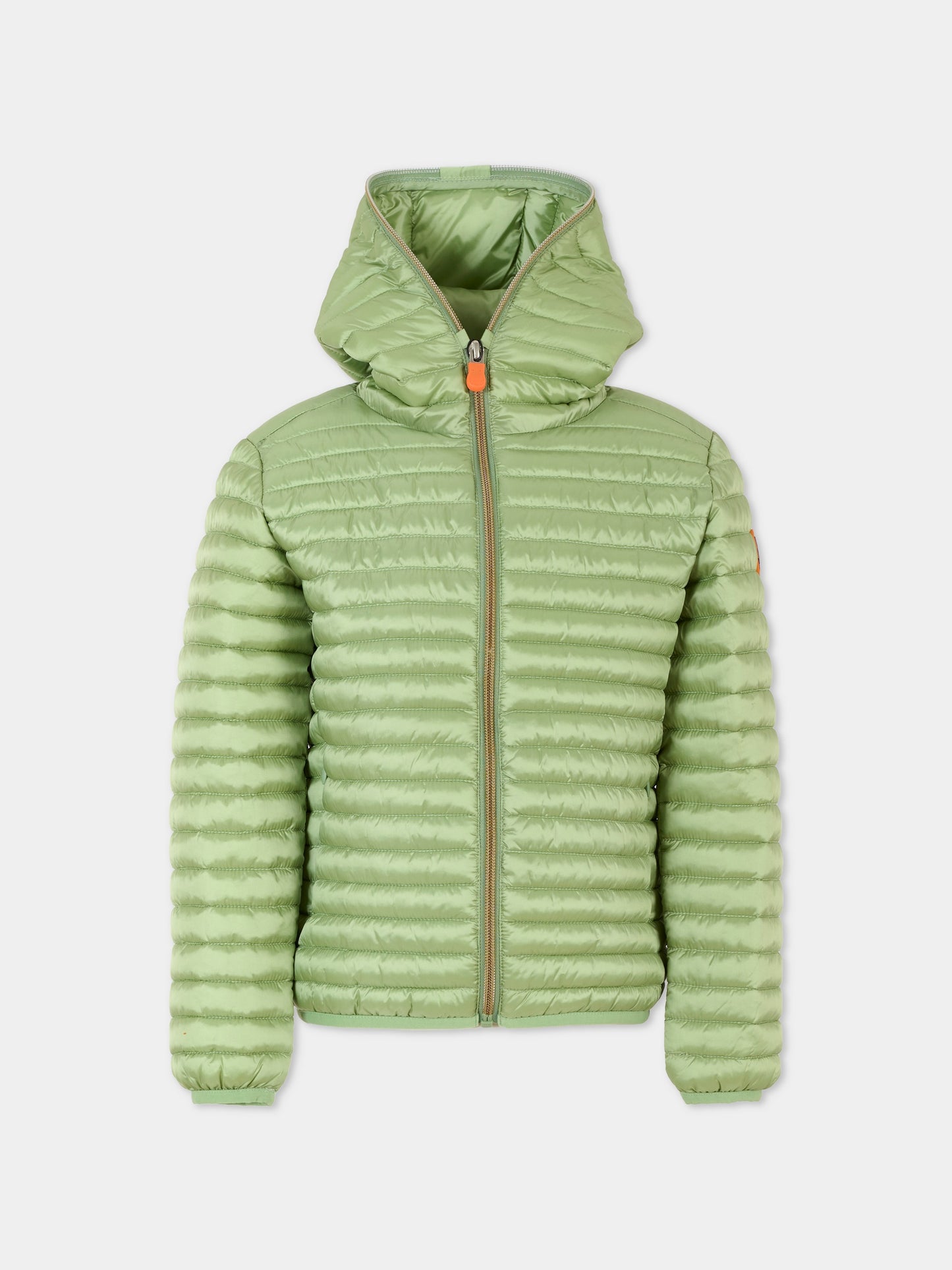 Piumino Rosy verde per bambina con logo,Save The Duck Kids,J32310G IRIS20 50041