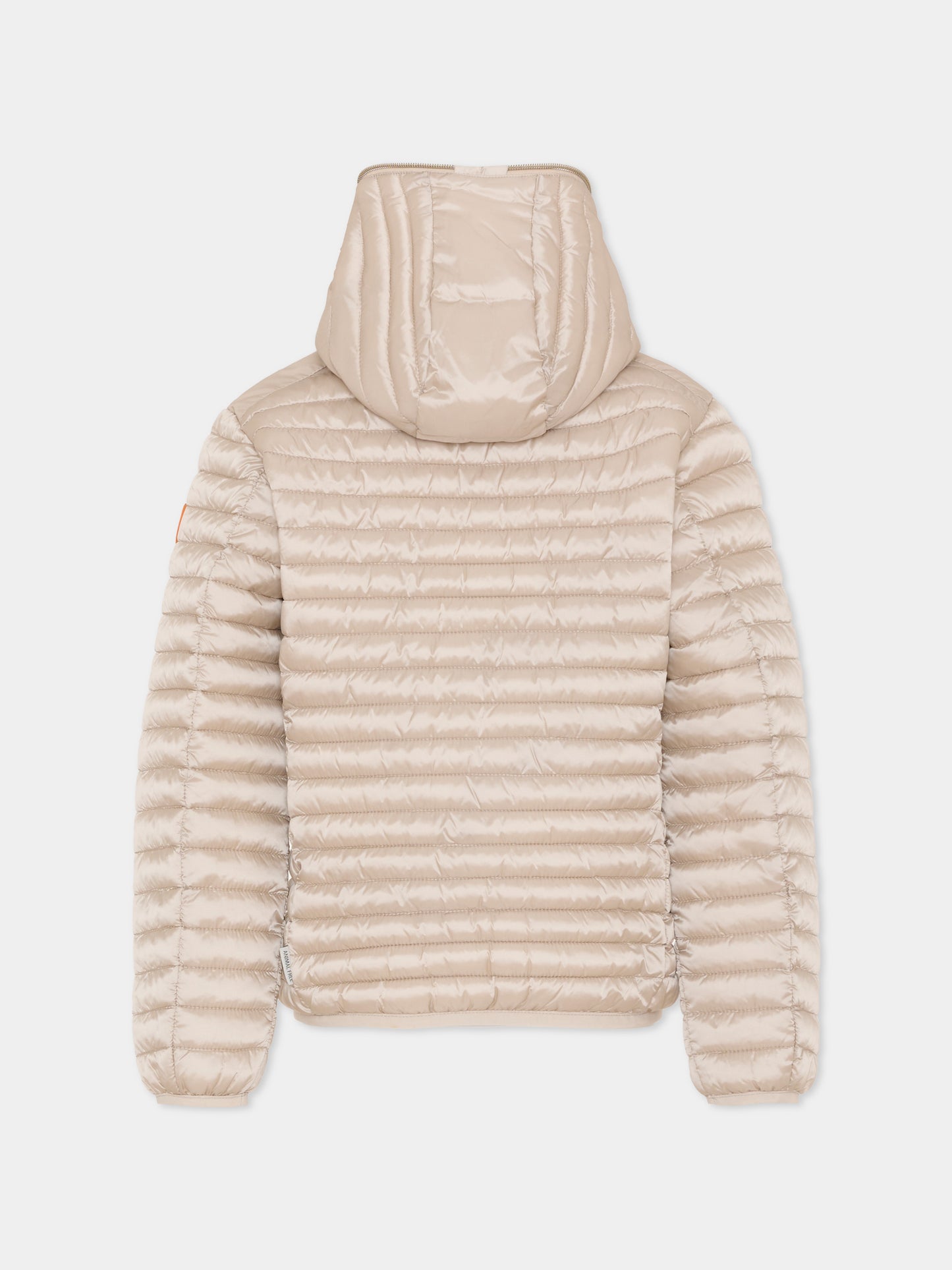 Piumino Iris beige per bambina con logo,Save The Duck Kids,J32310G IRIS22 40003