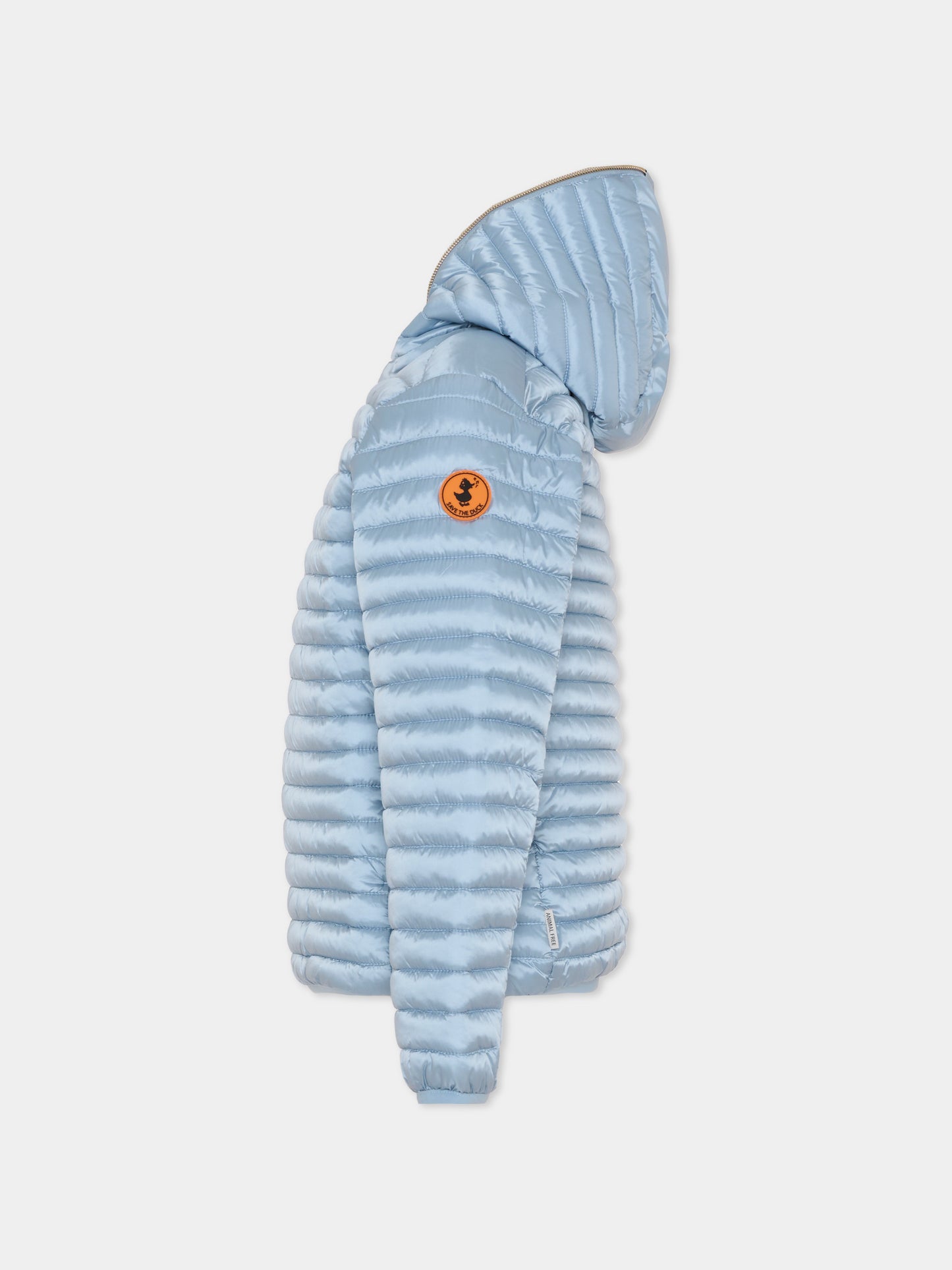 Piumino Iris blu per bambina con logo,Save The Duck Kids,J32310G IRIS22 90011