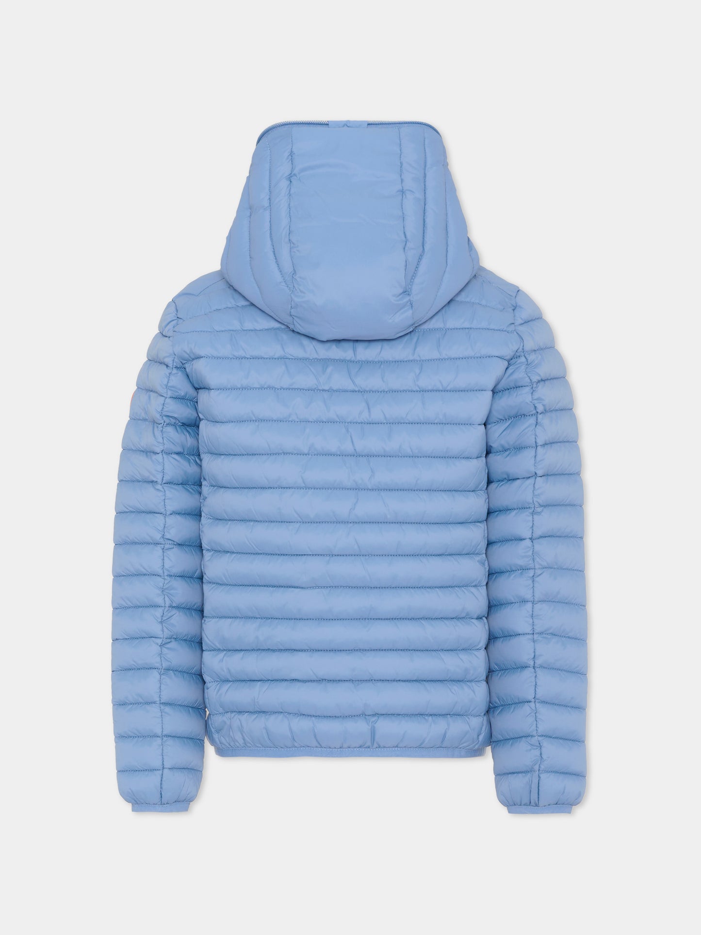Piumino Giga azzurro per bambino con logo,Save The Duck Kids,J30650B GIGA22 90072