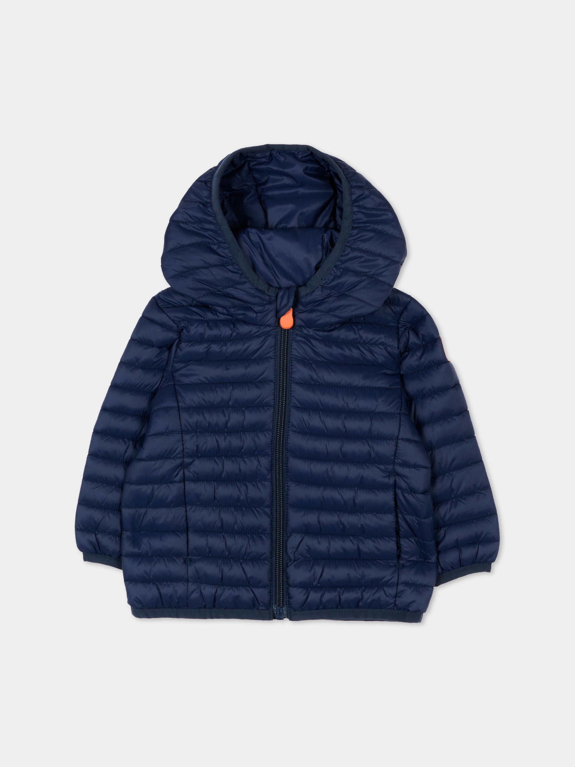 Piumino blu Nene per neonati con logo,Save The Duck Kids,I30003X GIGA22 90000