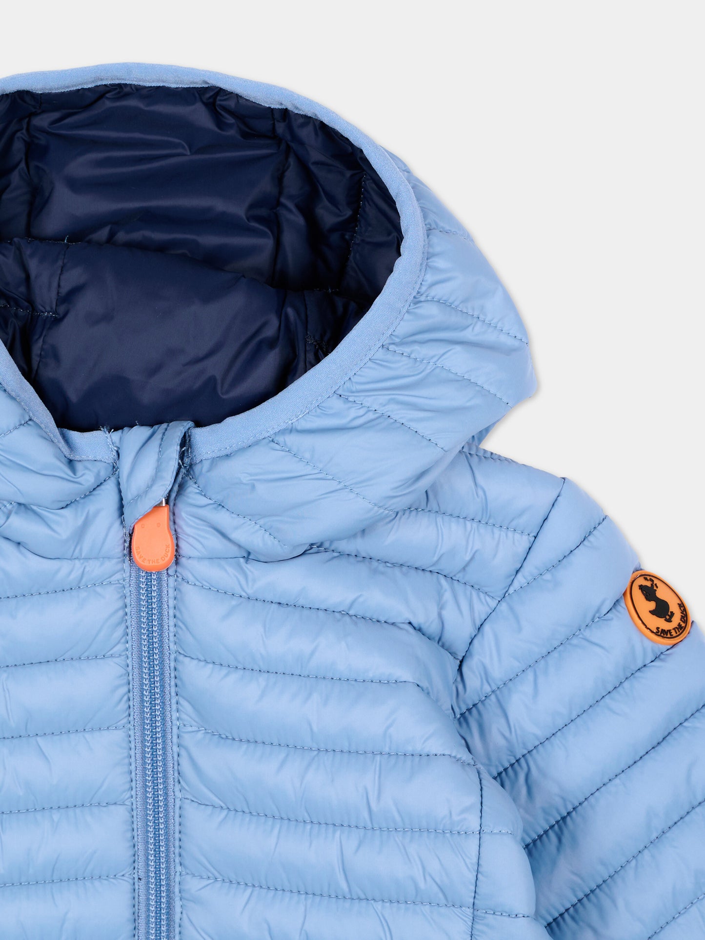 Piumino azzurro Nene per neonato con logo,Save The Duck Kids,I30003X GIGA22 90072