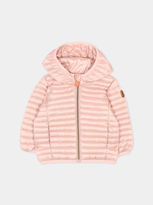 Piumino rosa Lucy per neonata con logo,Save The Duck Kids,I30005G IRIS22 80043