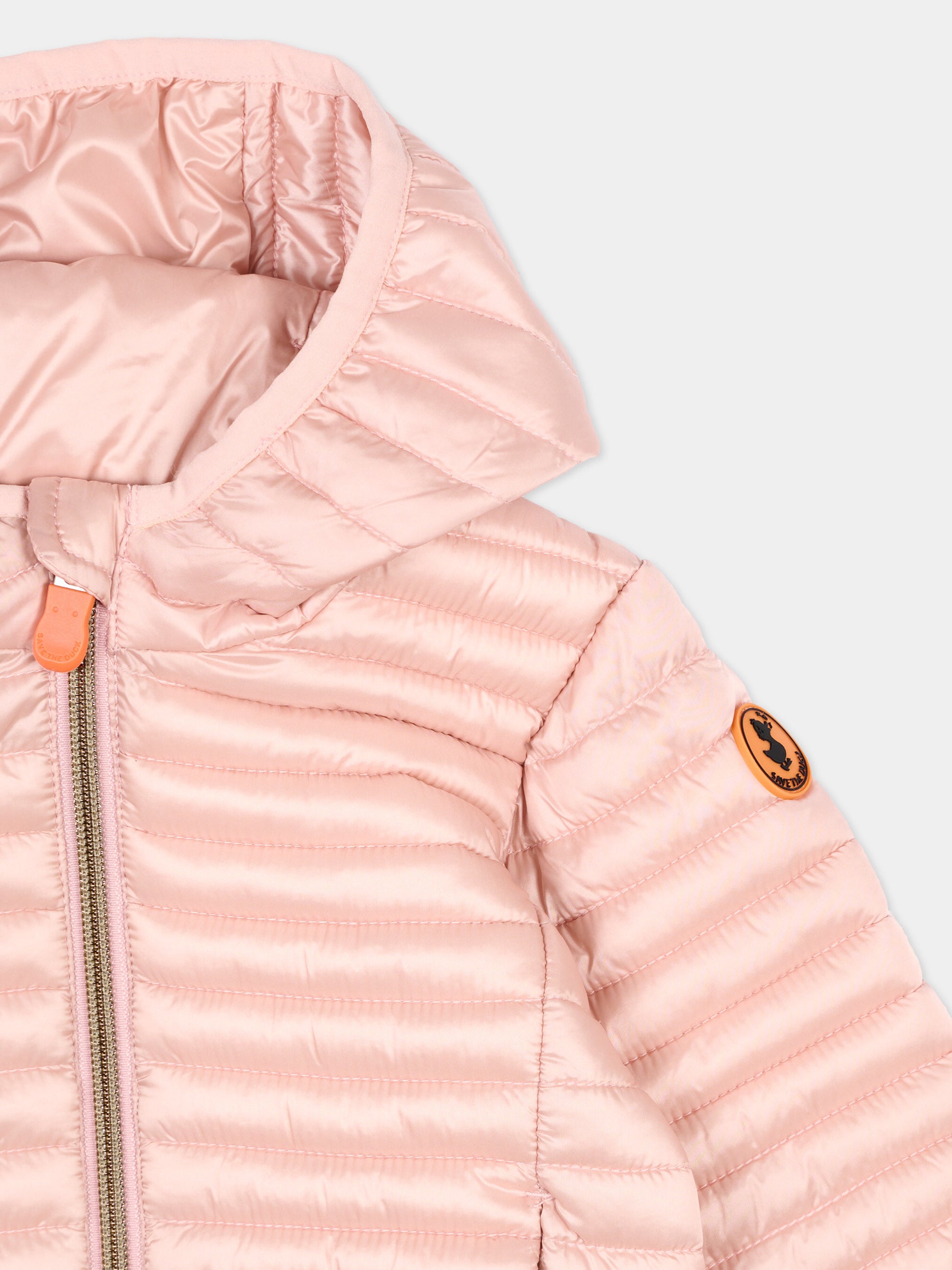 Piumino rosa Lucy per neonata con logo,Save The Duck Kids,I30005G IRIS22 80043