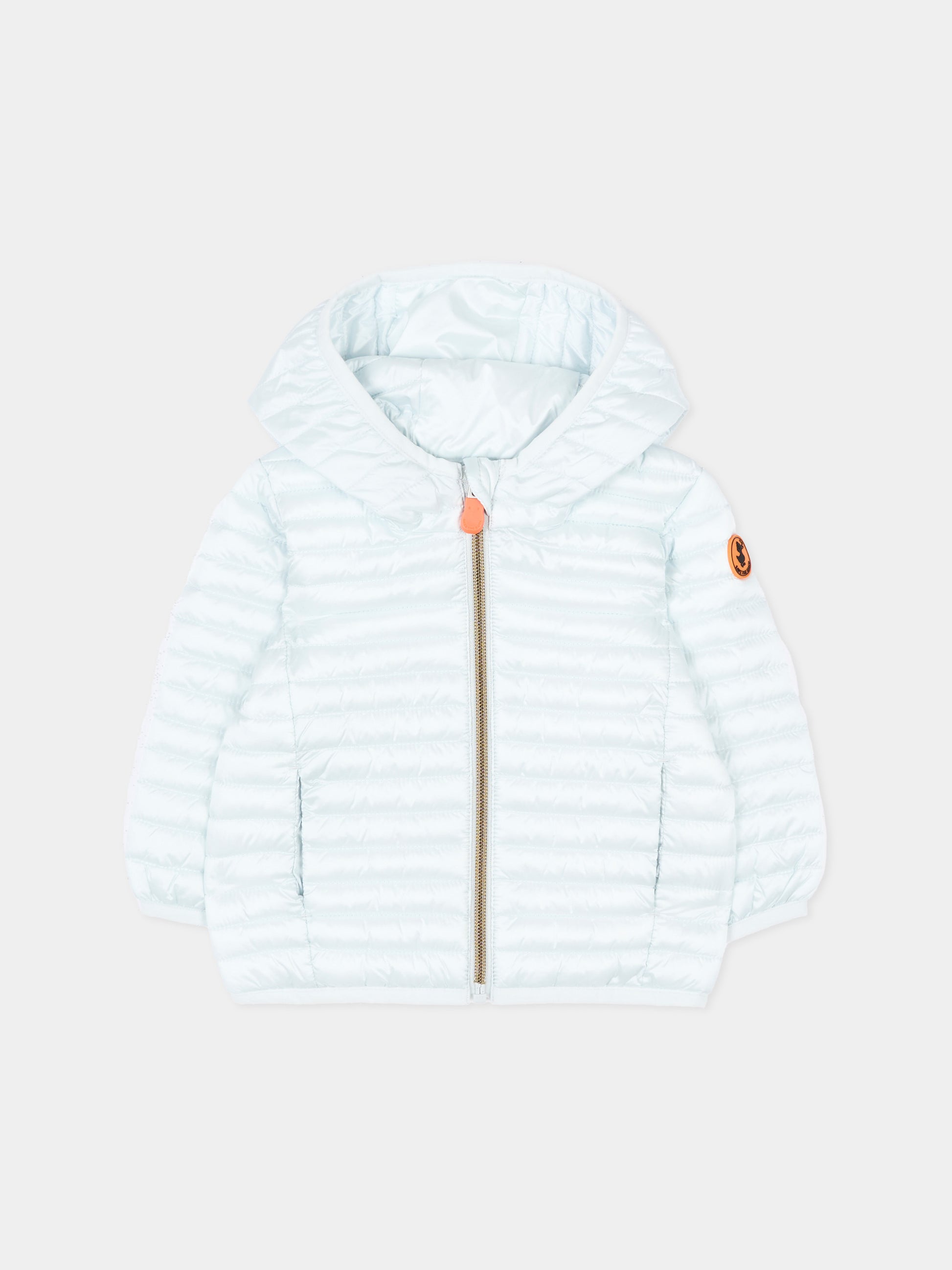 Piumino celeste Lucy per neonato con logo,Save The Duck Kids,I30005G IRIS22 90073