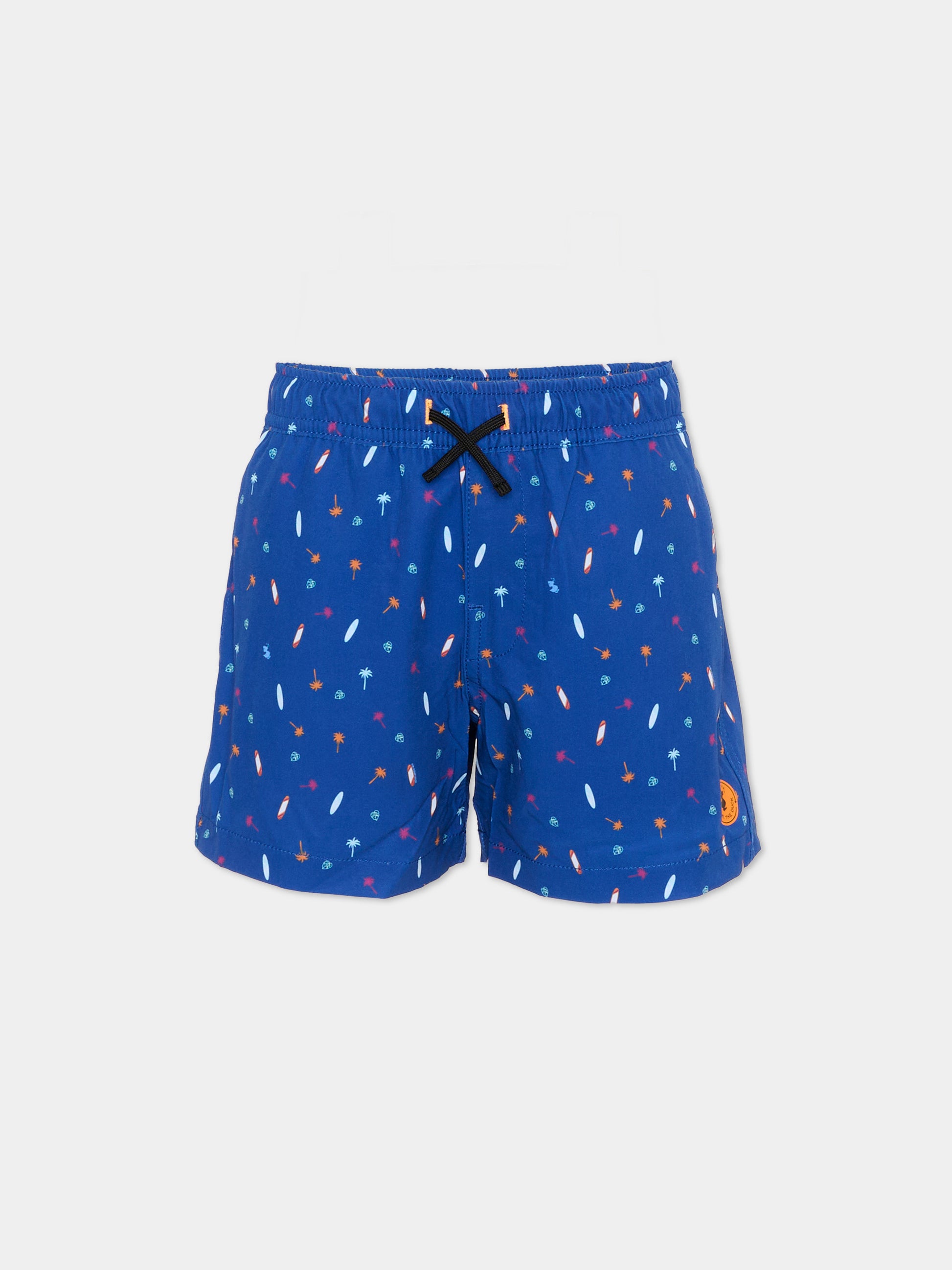 Boxer mare blu Getu per bambino con palme,Save The Duck Kids,JW1231B SIPO22 21957