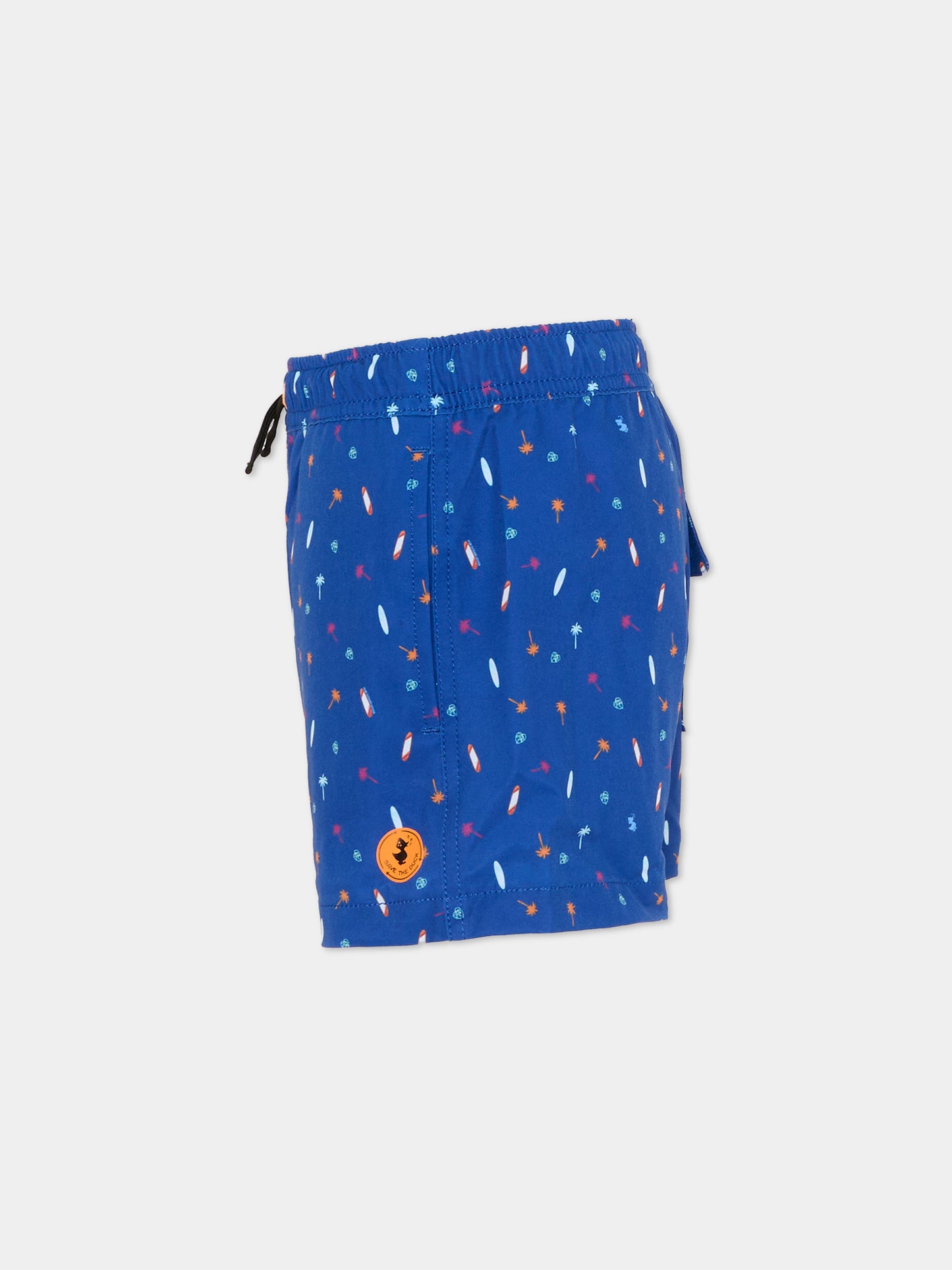 Boxer mare blu Getu per bambino con palme,Save The Duck Kids,JW1231B SIPO22 21957
