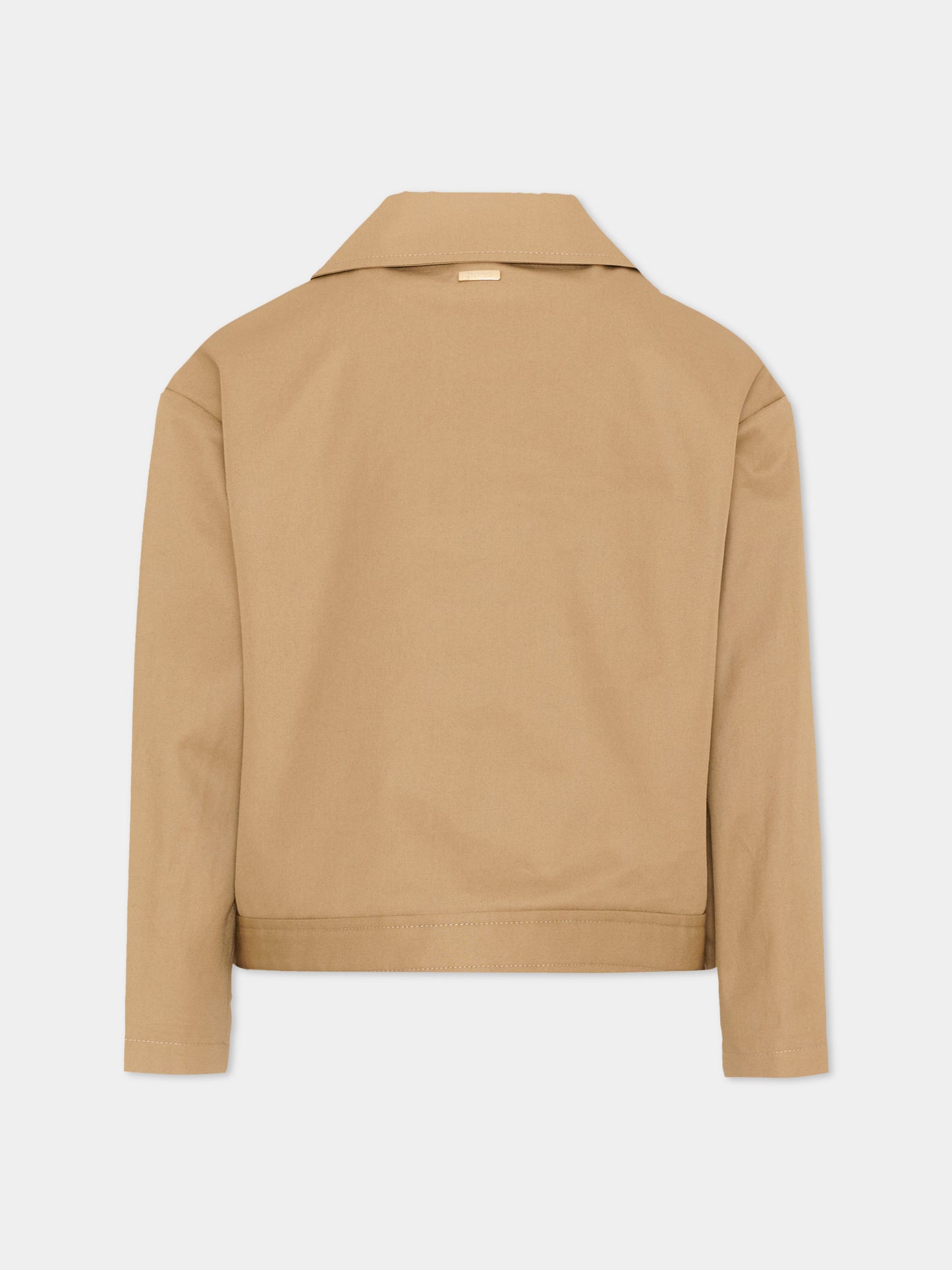 Giubbotto beige per bambina con logo,Herno Kids,GI000098G 13218 2040