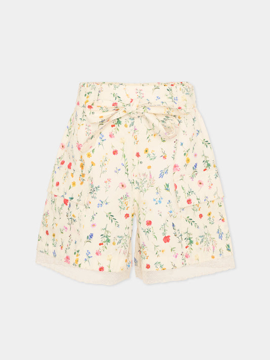 Shorts multicolor floreali per bambina,Philosophy,I1G410 - 7680 - 0084