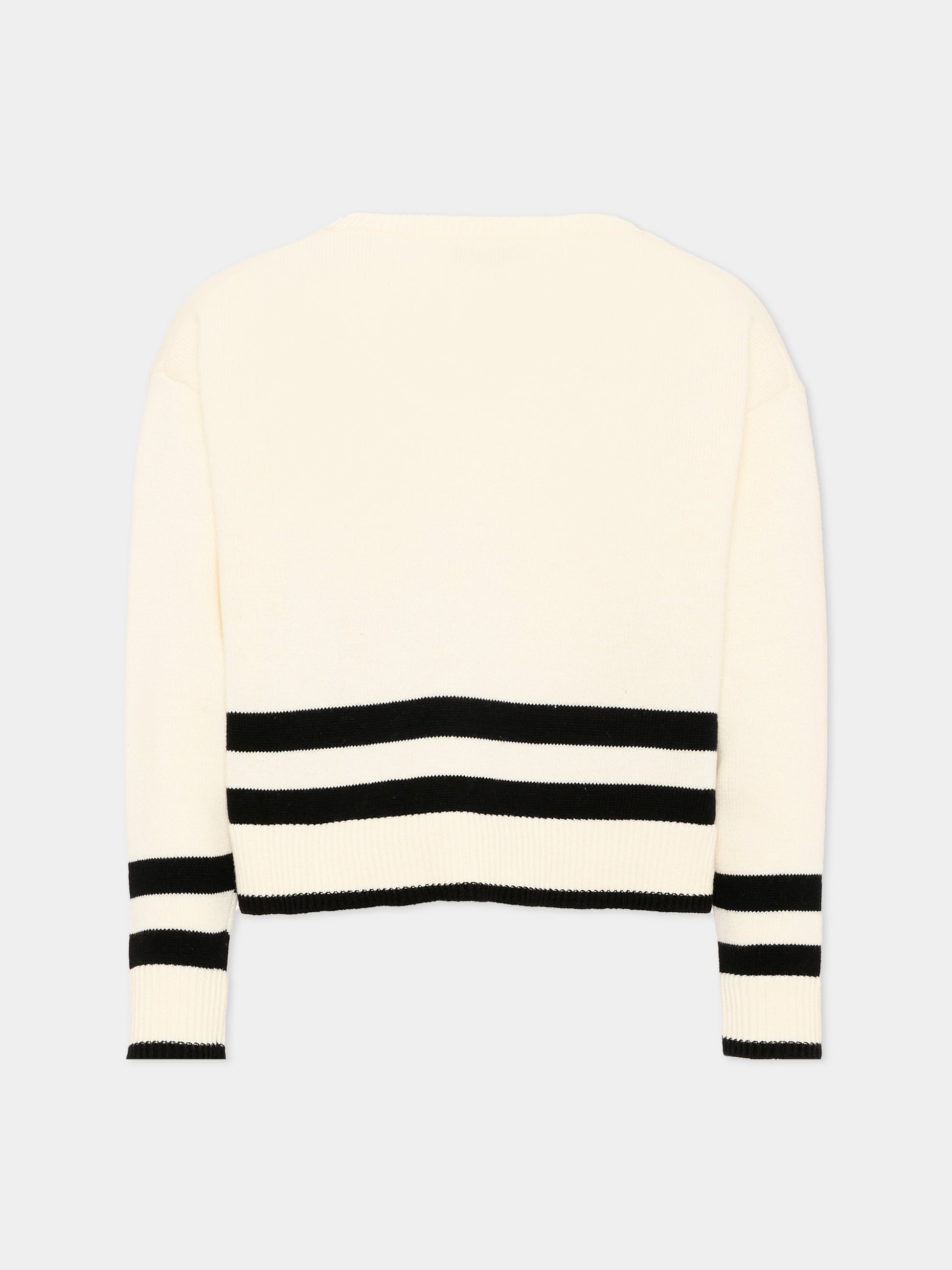 Cardigan avorio per bambina con ricamo floreale,Philosophy,I9G802 - 7034 - 0150