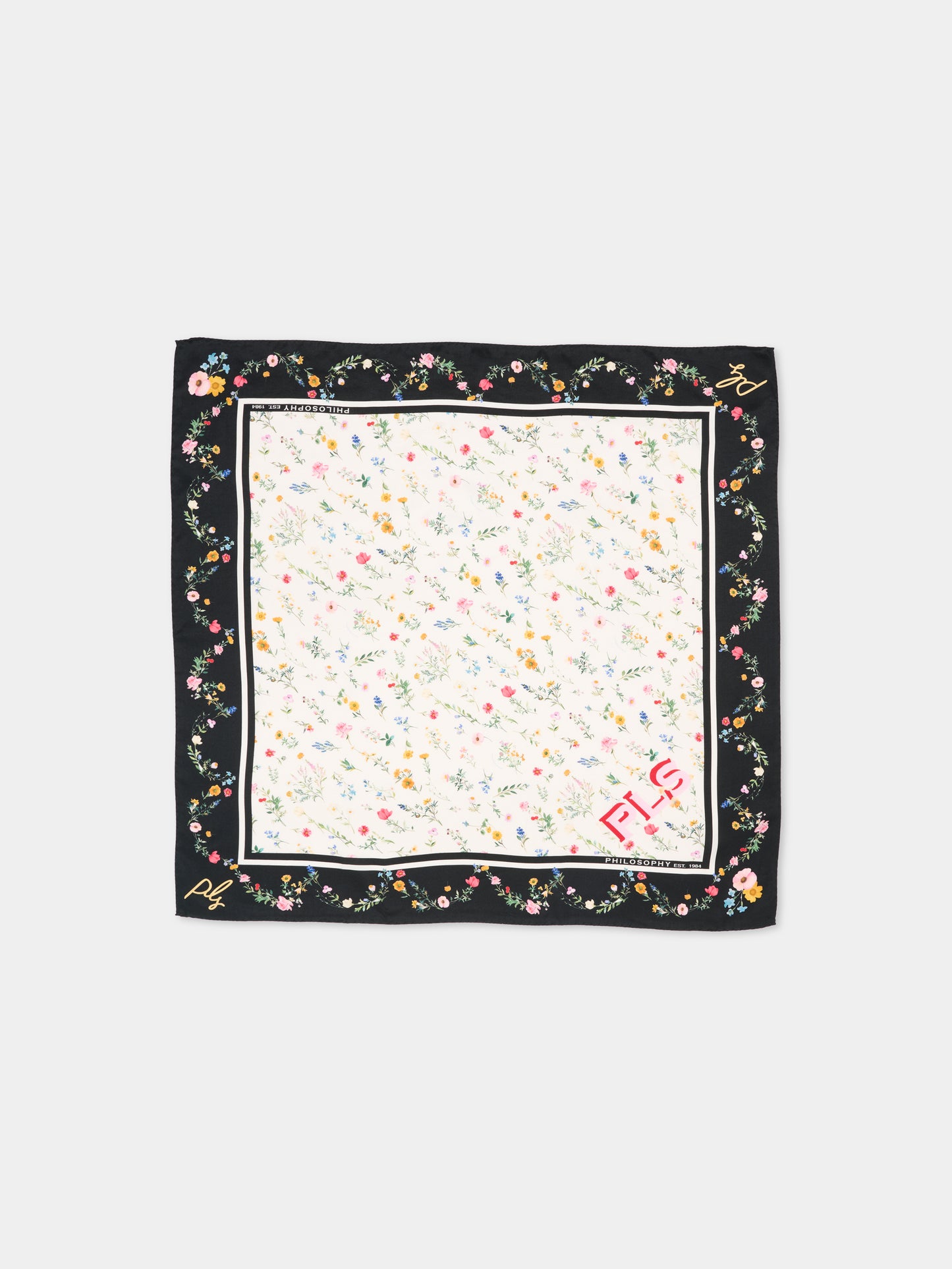 Foulard multicolor per bambina con fiori,Philosophy,I9G003 - 7758 - 0084