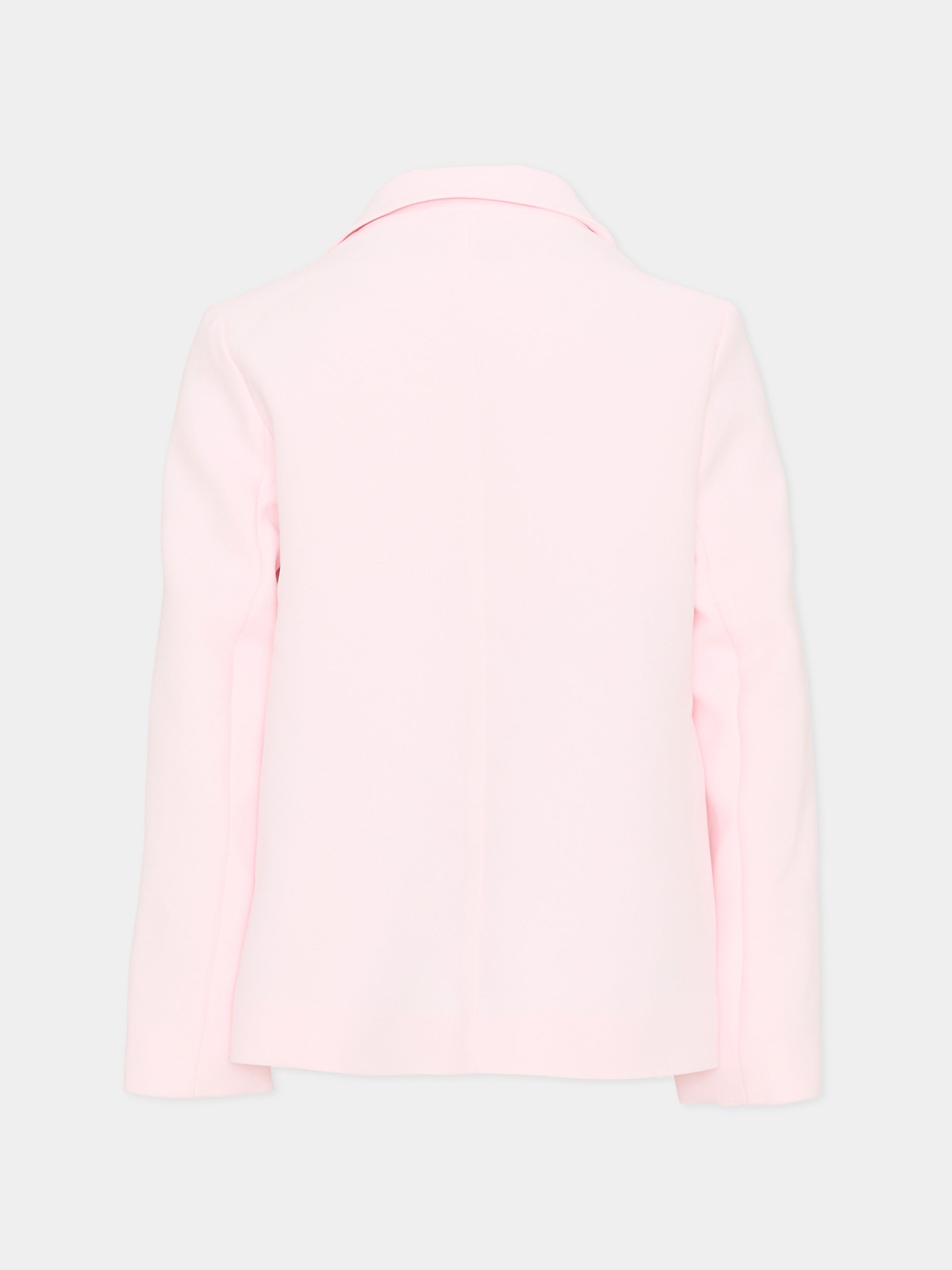 Giacca rosa per bambina con applicazione floreale,Monnalisa,71G103 - 7303 - 0091