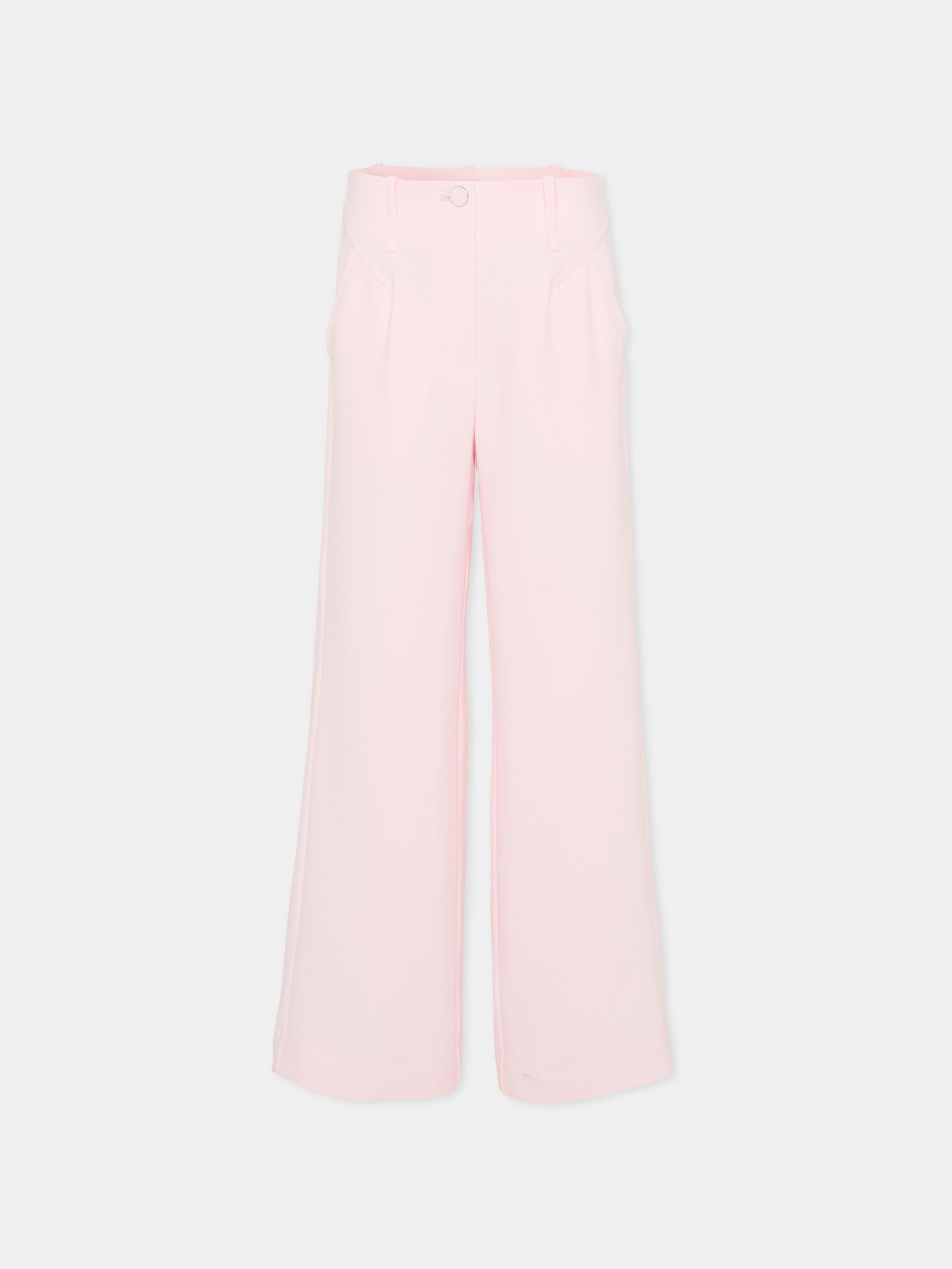 Pantaloni rosa per bambina con logo,Monnalisa,71G404 - 7303 - 0091