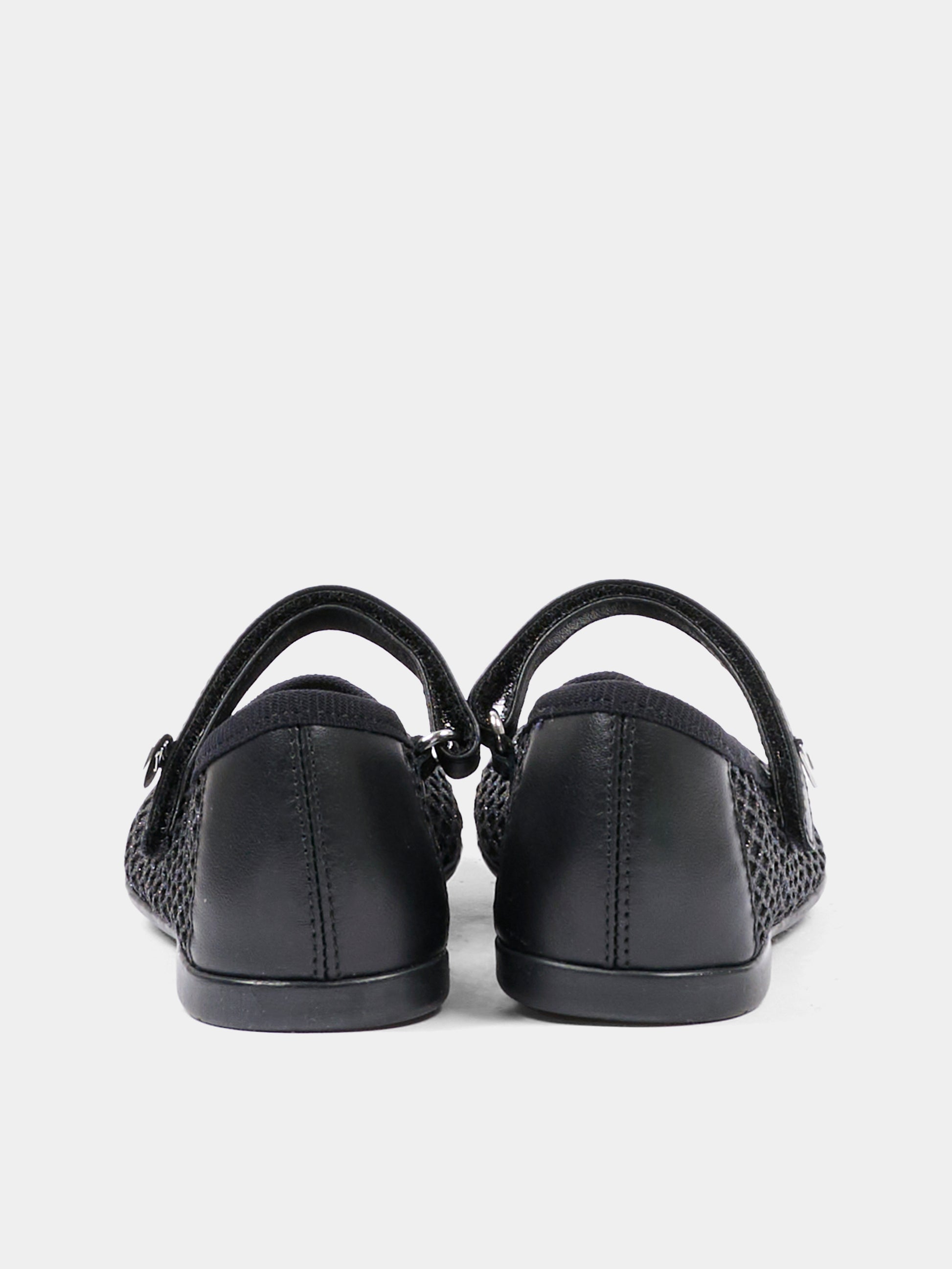 Ballerine nere per bambina con cuore,Monnalisa,87G002 - 7704 - 0050