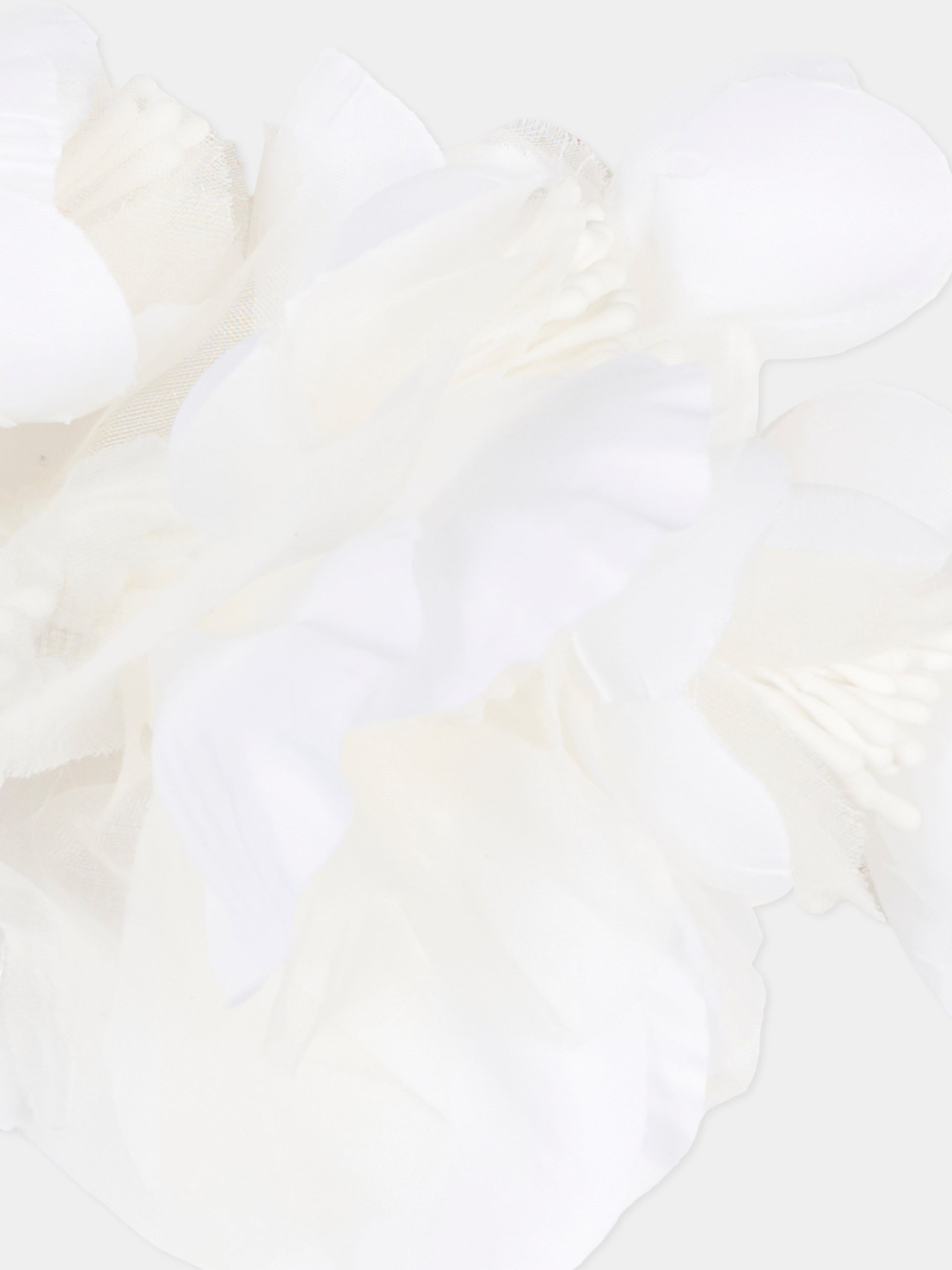 Fermaglio bianco per bambina con fiori,Monnalisa,79G010 - 7097 - 0001