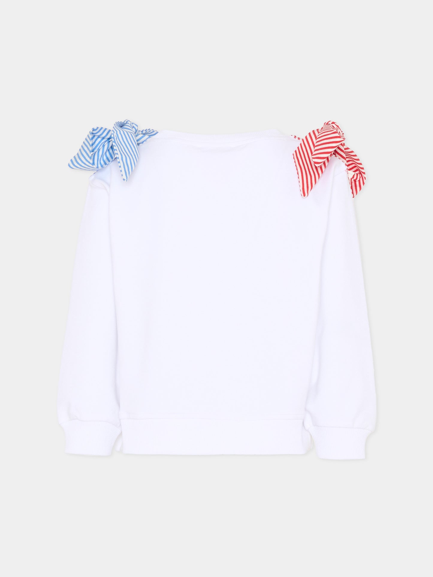 Felpa bianca per bambina con Hello Kitty,Monnalisa,19G607 - 7012 - 0099