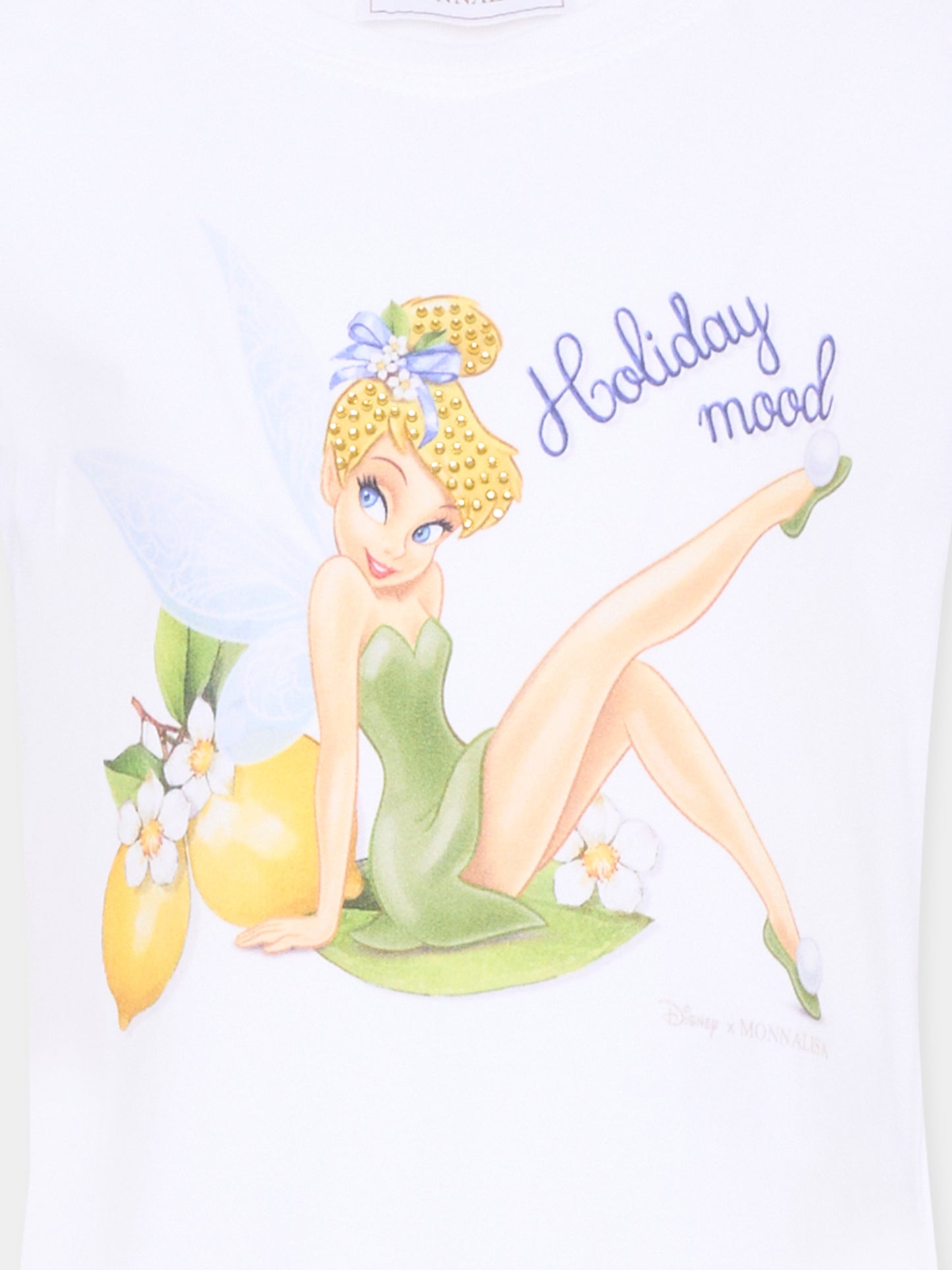 T-shirt bianca per bambina con Trilli,Monnalisa,11G625 - 7201 - 0099