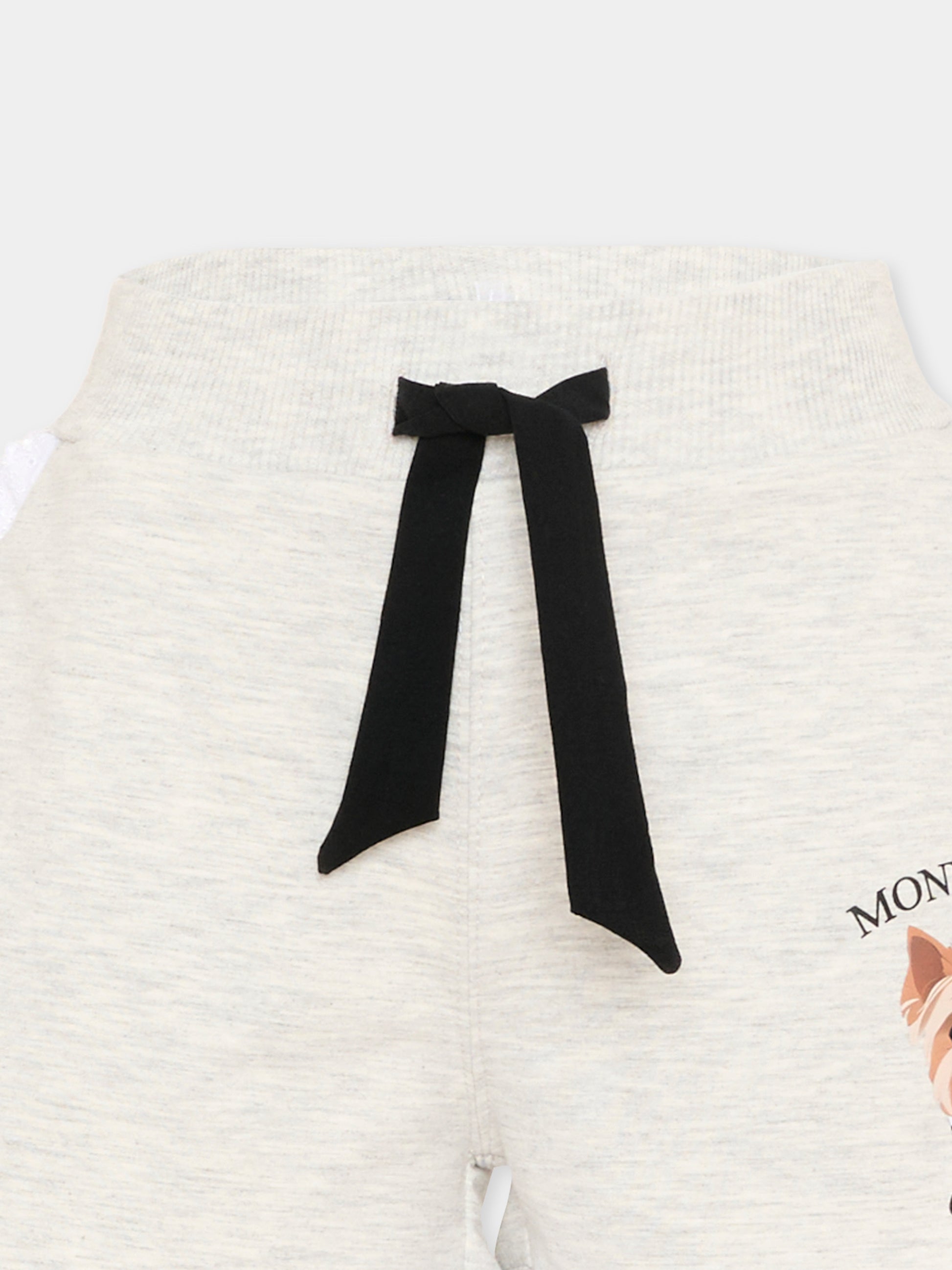 Shorts sportivi grigi per bambina con pizzo,Monnalisa,19G410 - 7031 - 0032