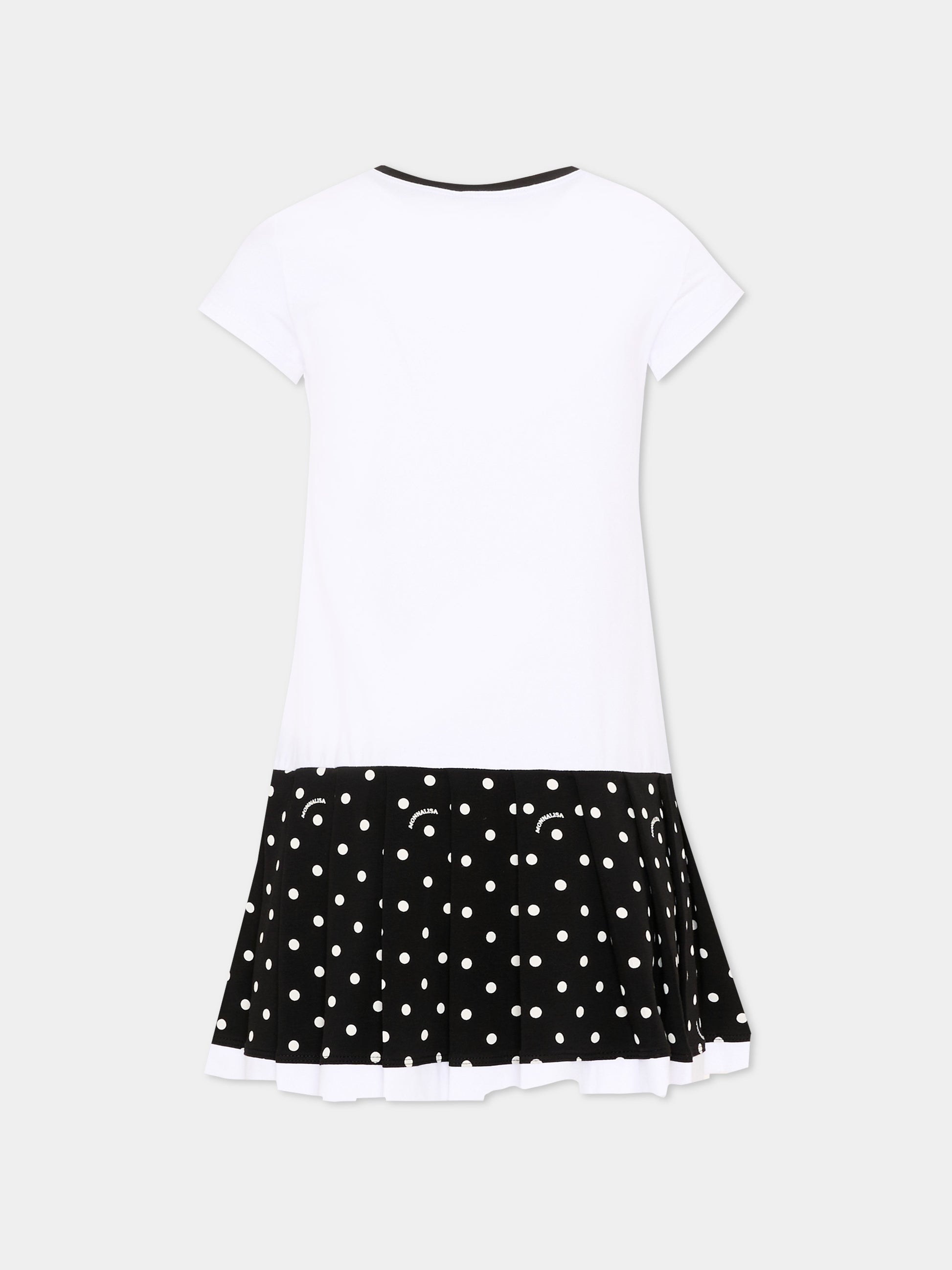 Vestito multicolor per bambina con strass,Monnalisa,19G919 - 7032 - 9950