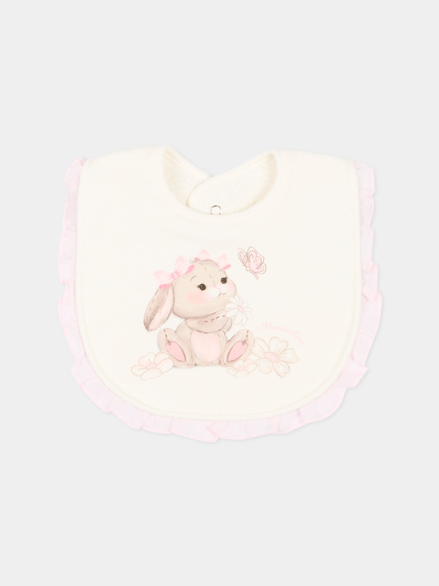 Set tutina avorio per neonata con coniglio,Monnalisa,35G518 - 7000 - 0001