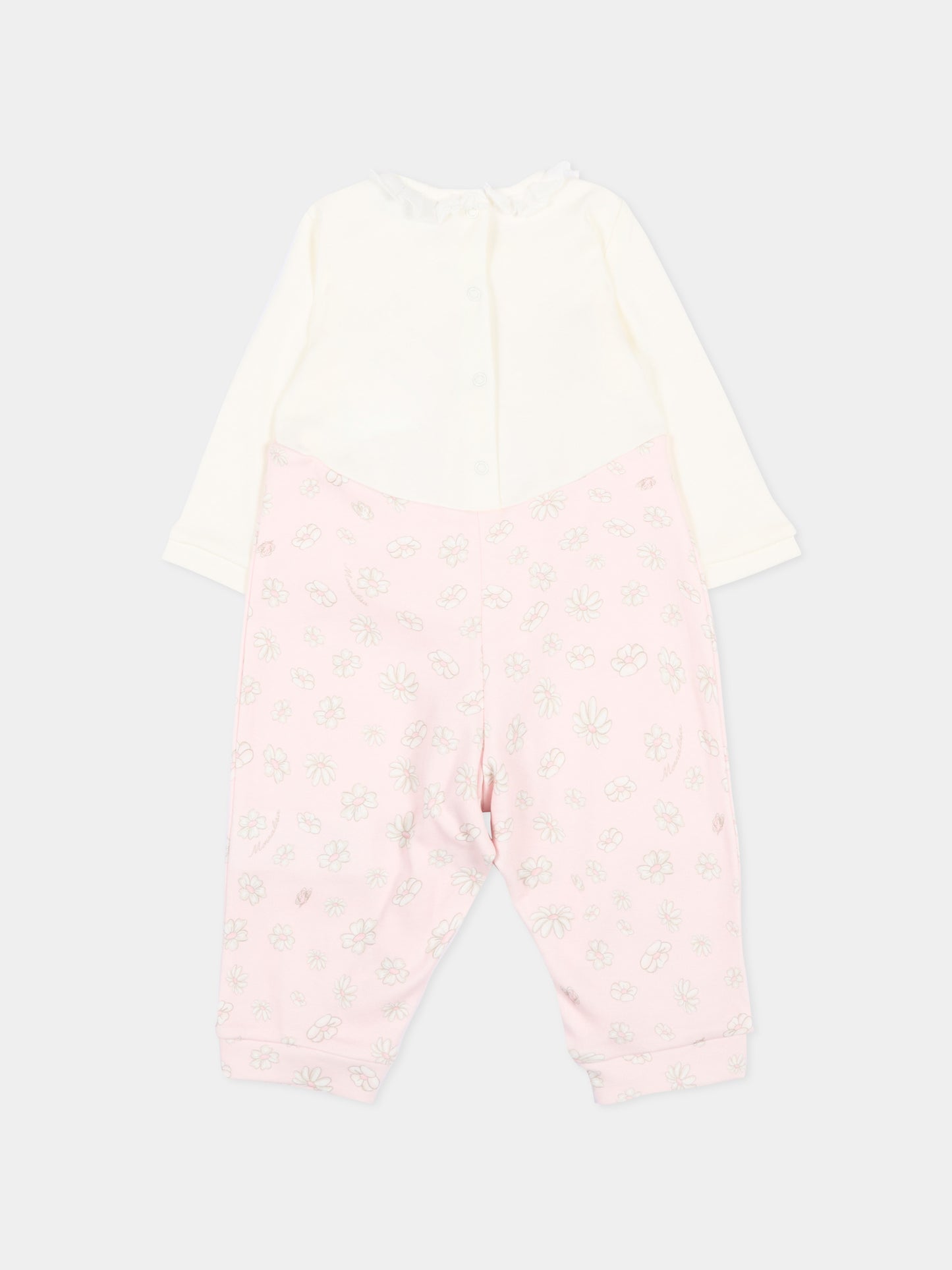 Tutina rosa per neonata con coniglietti,Monnalisa,35G206 - 7000 - 0190