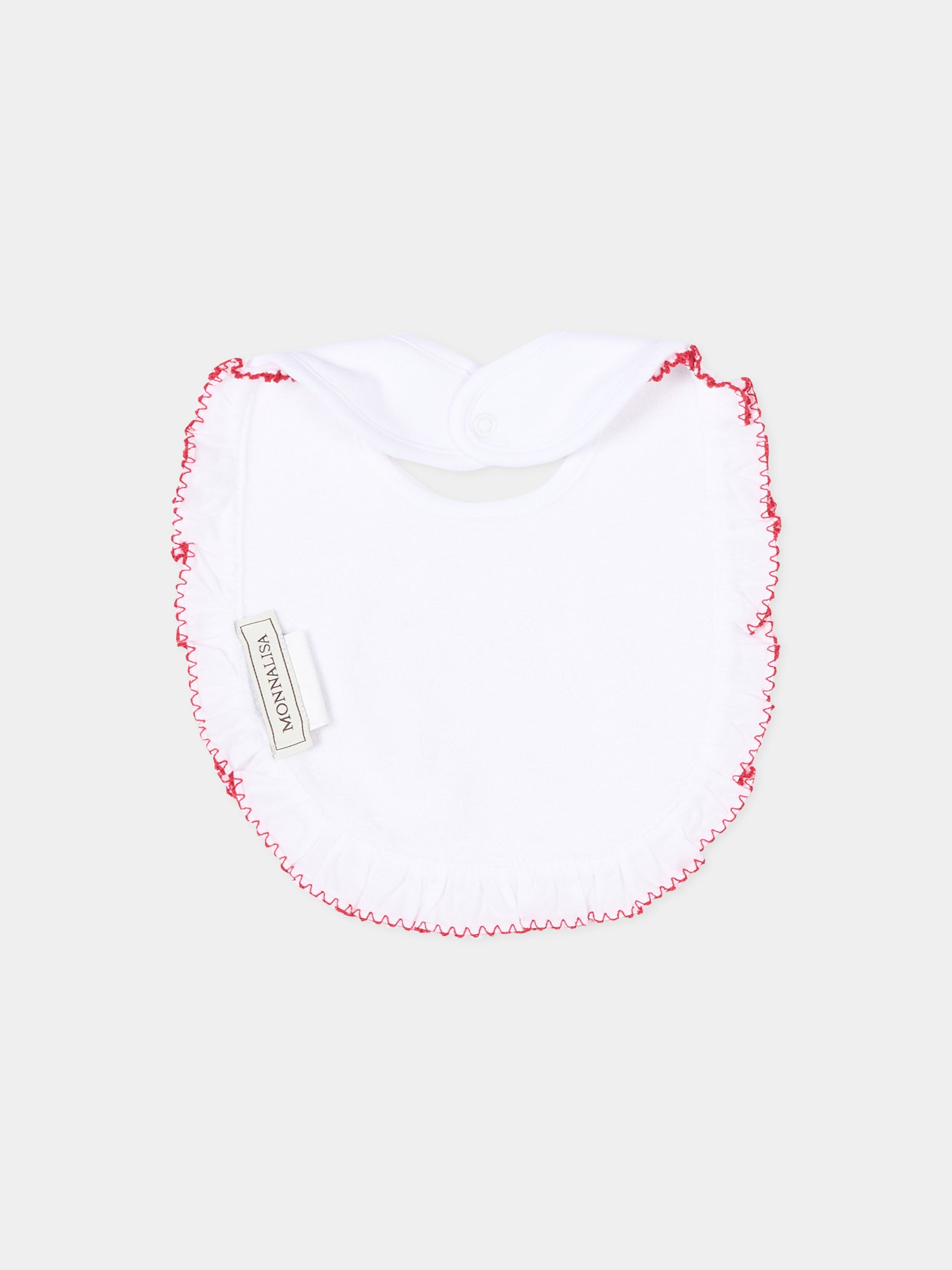 Bavaglino bianco per neonata con Winnie the Pooh,Monnalisa,35G013 - 7084 - 0099